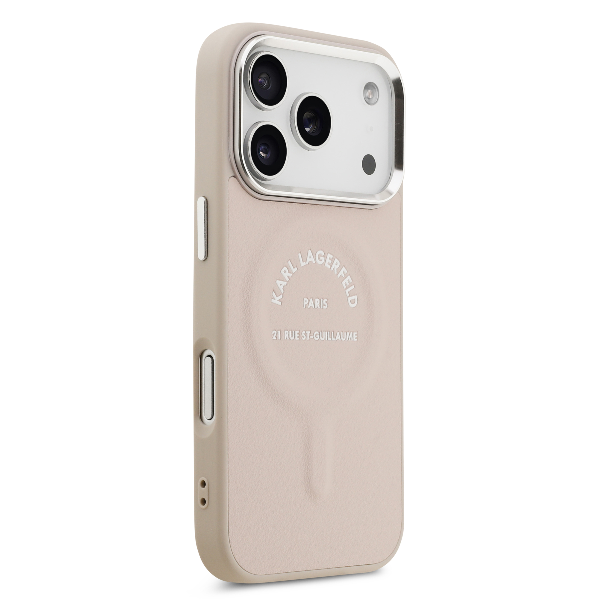 iPhone 17 Pro Max - KARL LAGERFELD PU Case With Karl RSG Logo Metal Pink — estuche (foto 4 de 8)