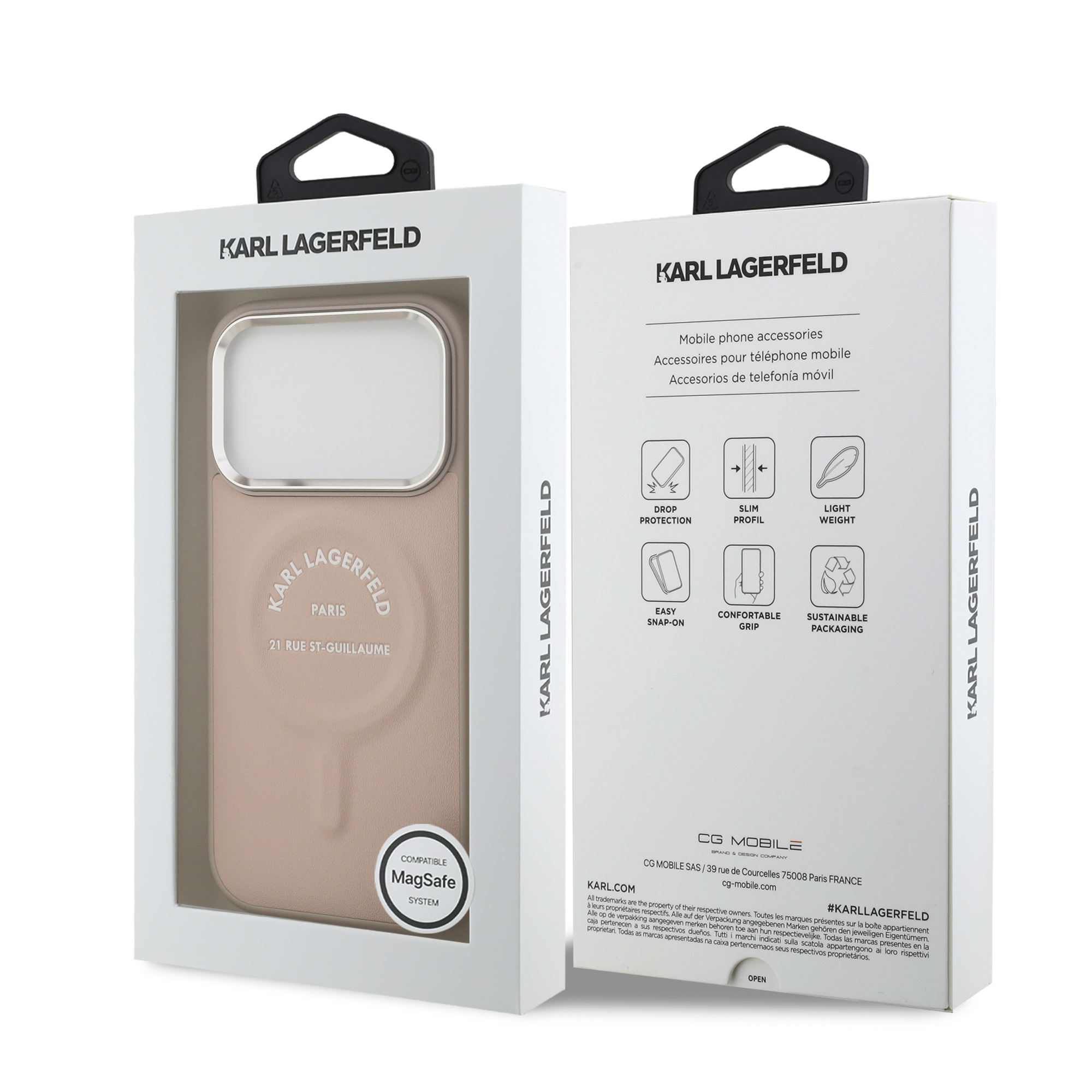 iPhone 17 Pro Max - KARL LAGERFELD PU Case With Karl RSG Logo Metal Pink — estuche (foto 8 de 8)