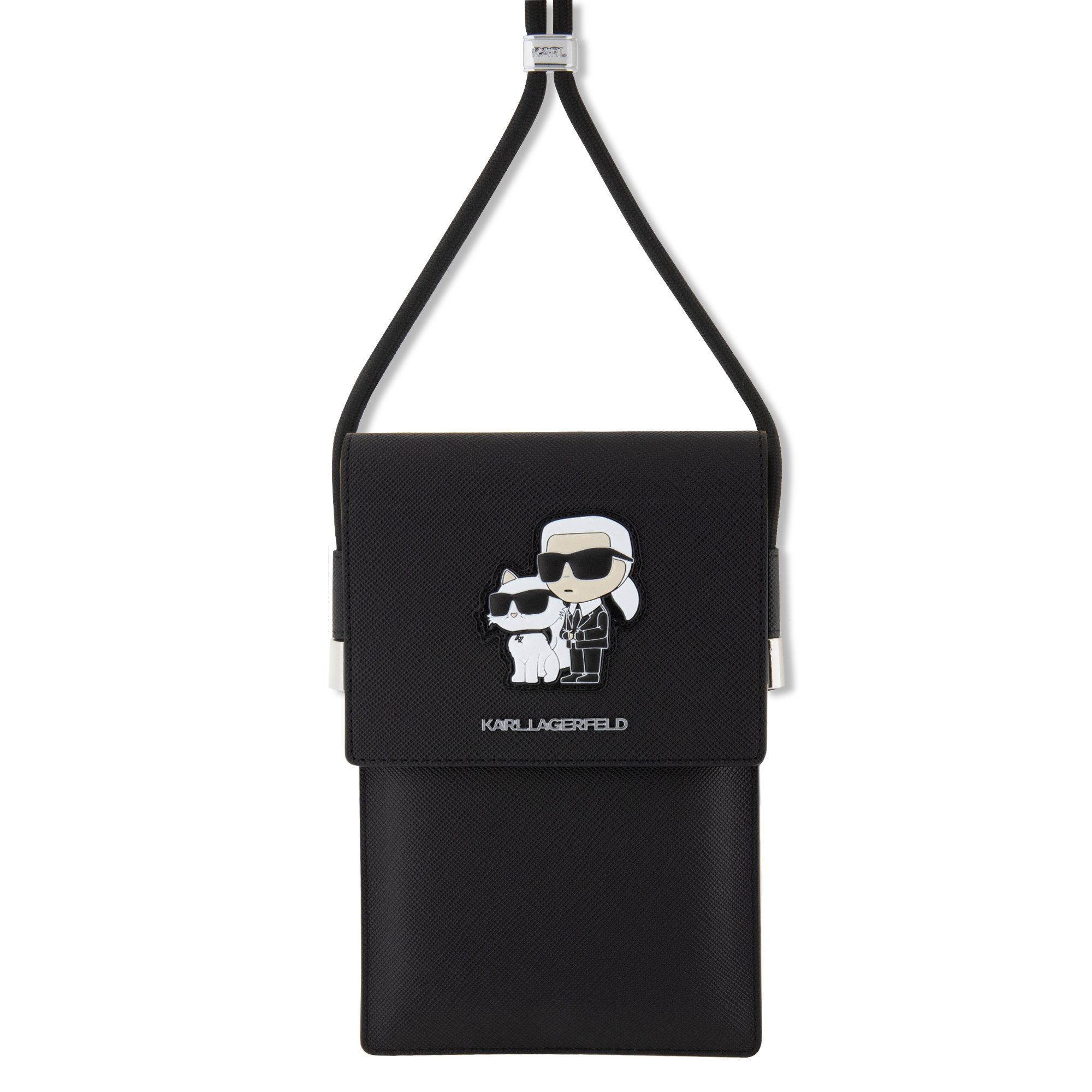 Wallet Card - KARL LAGERFELD Saffiano Pin KC Black — accesorio (foto 2 de 5)