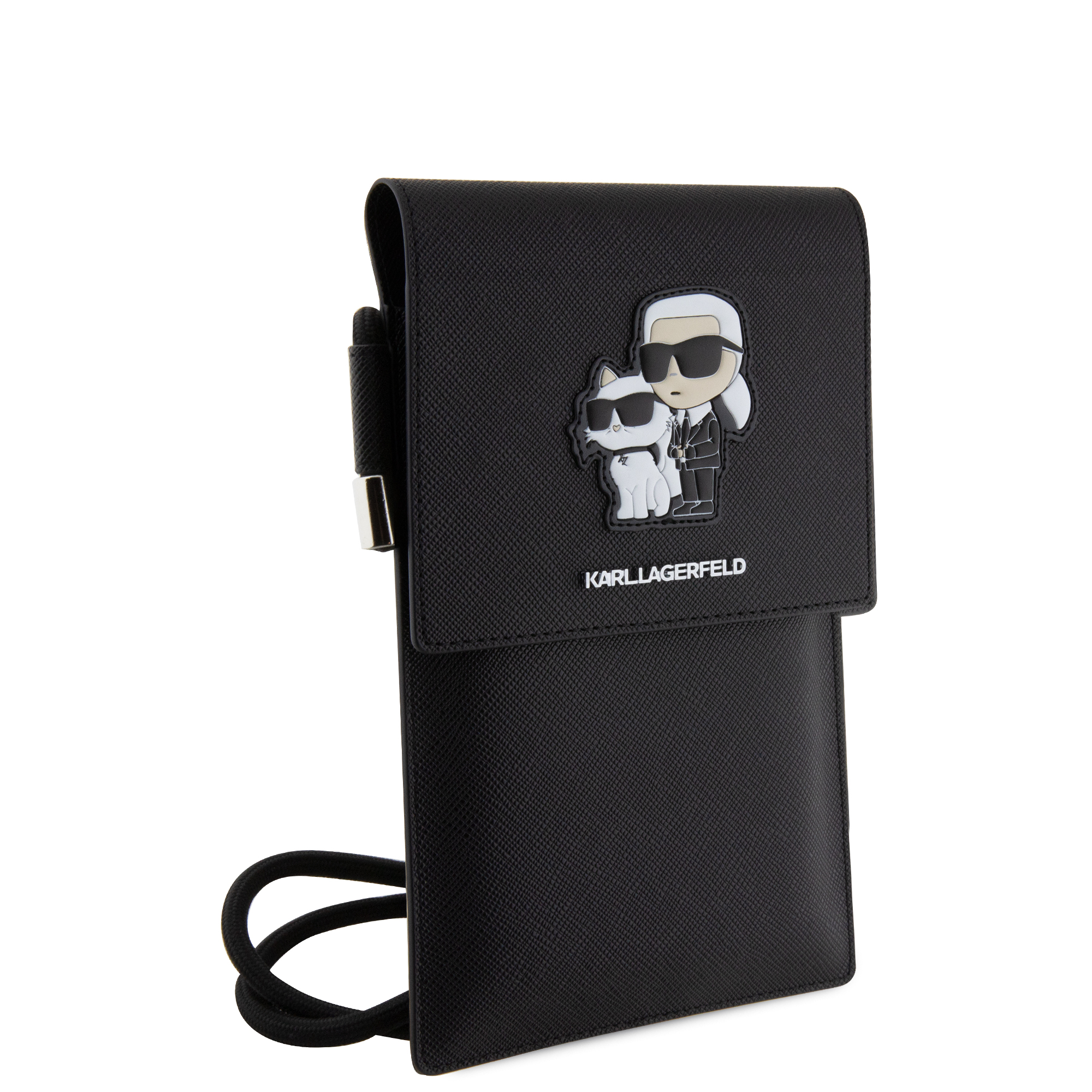 Wallet Card - KARL LAGERFELD Saffiano Pin KC Black — accesorio (foto 3 de 5)