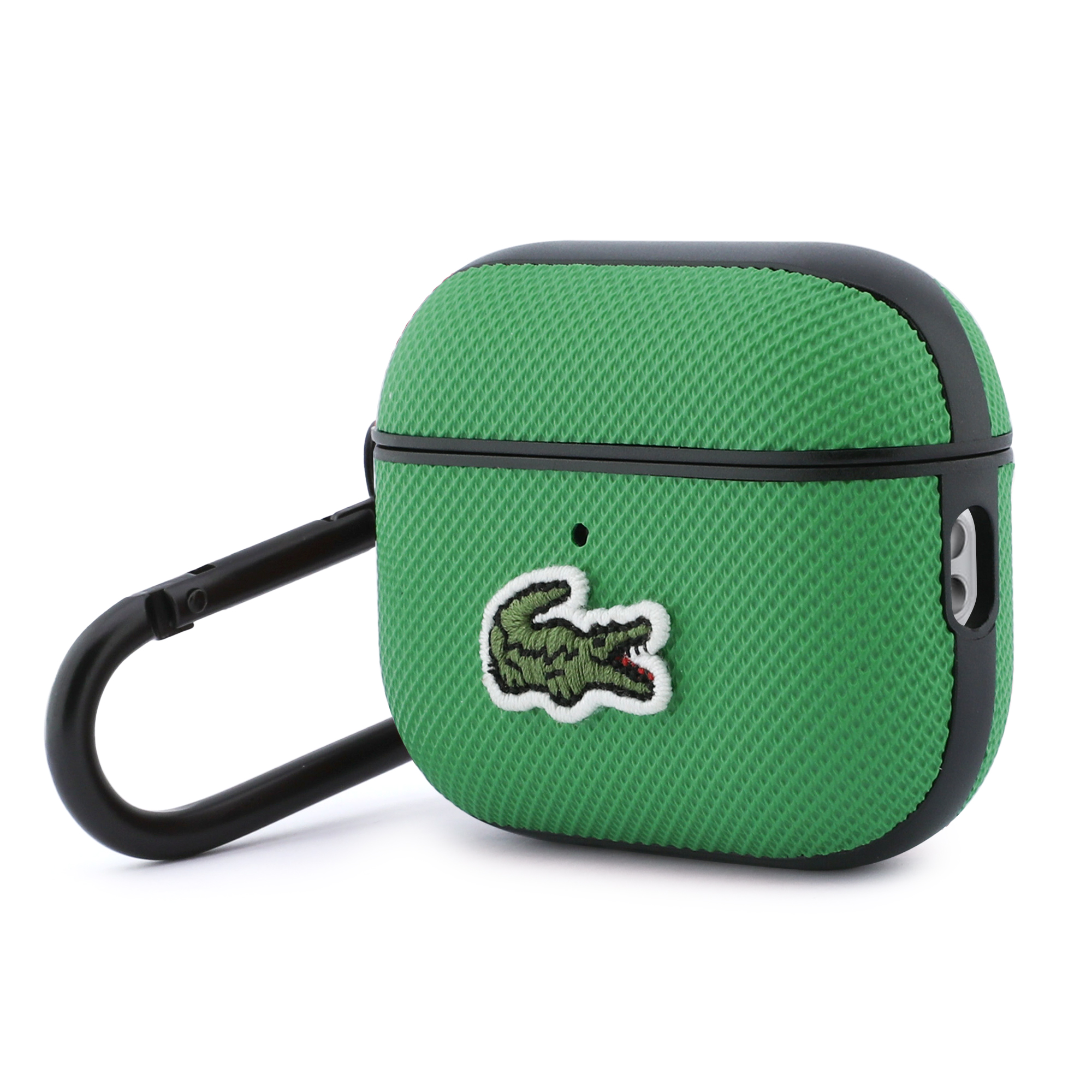 AirPods Pro 3 - LACOSTE Petit Pique Croc Logo Patch Green — estuche (foto 3 de 4)