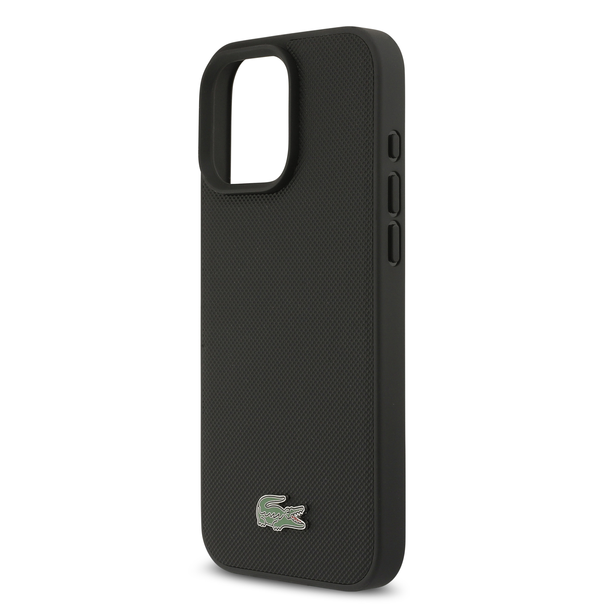 iPhone 16 Pro Max - LACOSTE Full Wrap Petit Pique Black — estuche (foto 6 de 8)