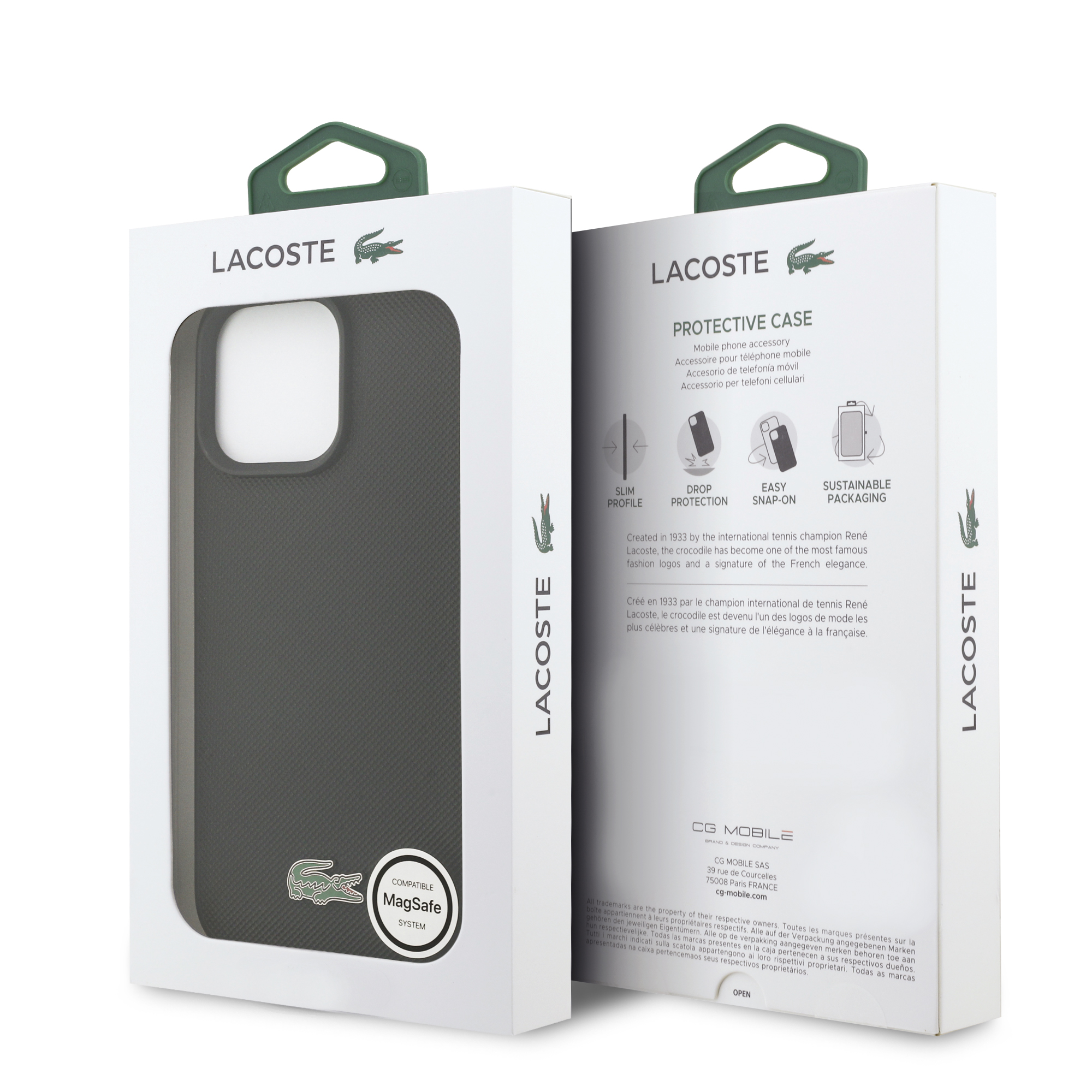 iPhone 16 Pro Max - LACOSTE Full Wrap Petit Pique Black — estuche (foto 8 de 8)