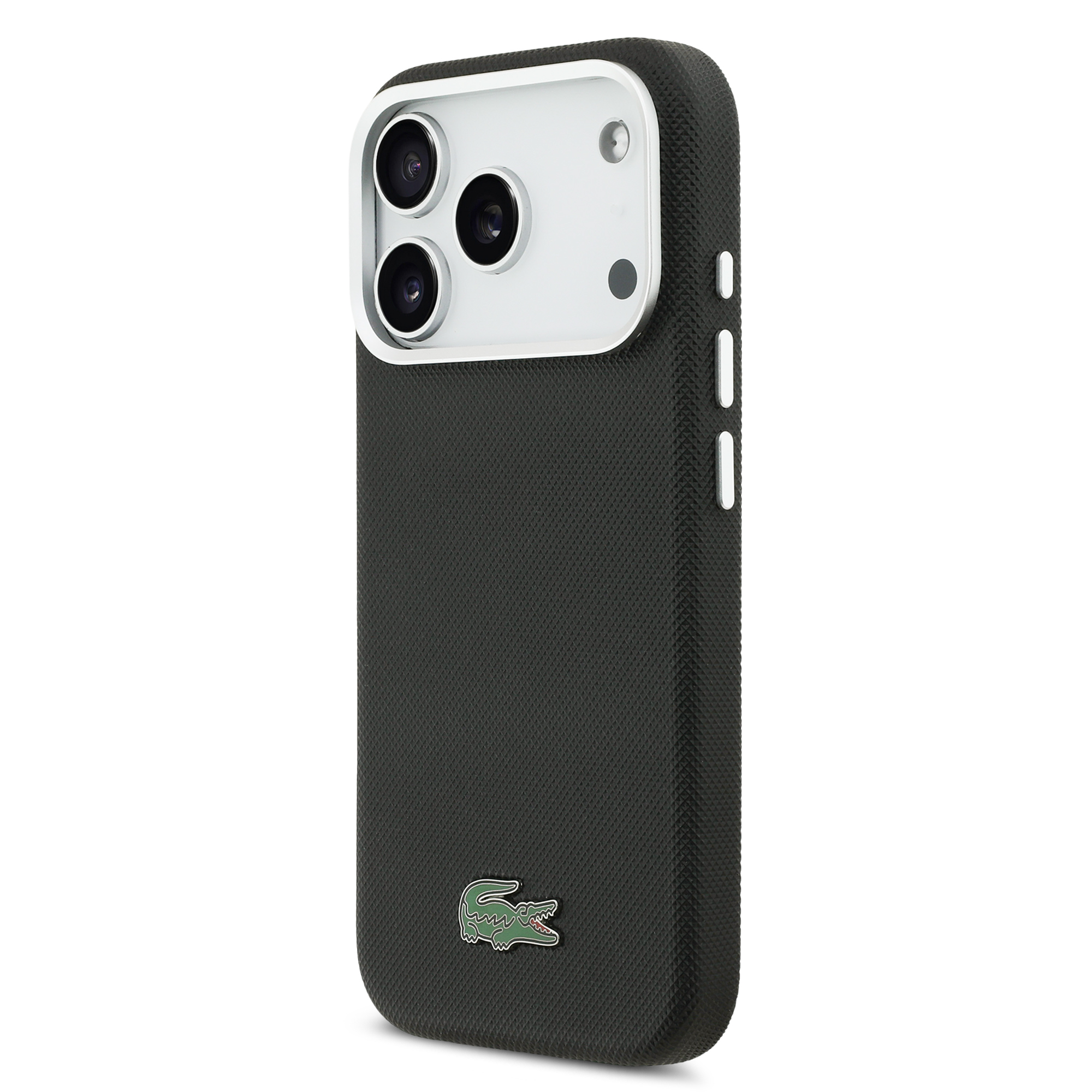 iPhone 17 Pro - LACOSTE Full Wrap Petit Pique PVC Black — estuche (foto 3 de 8)