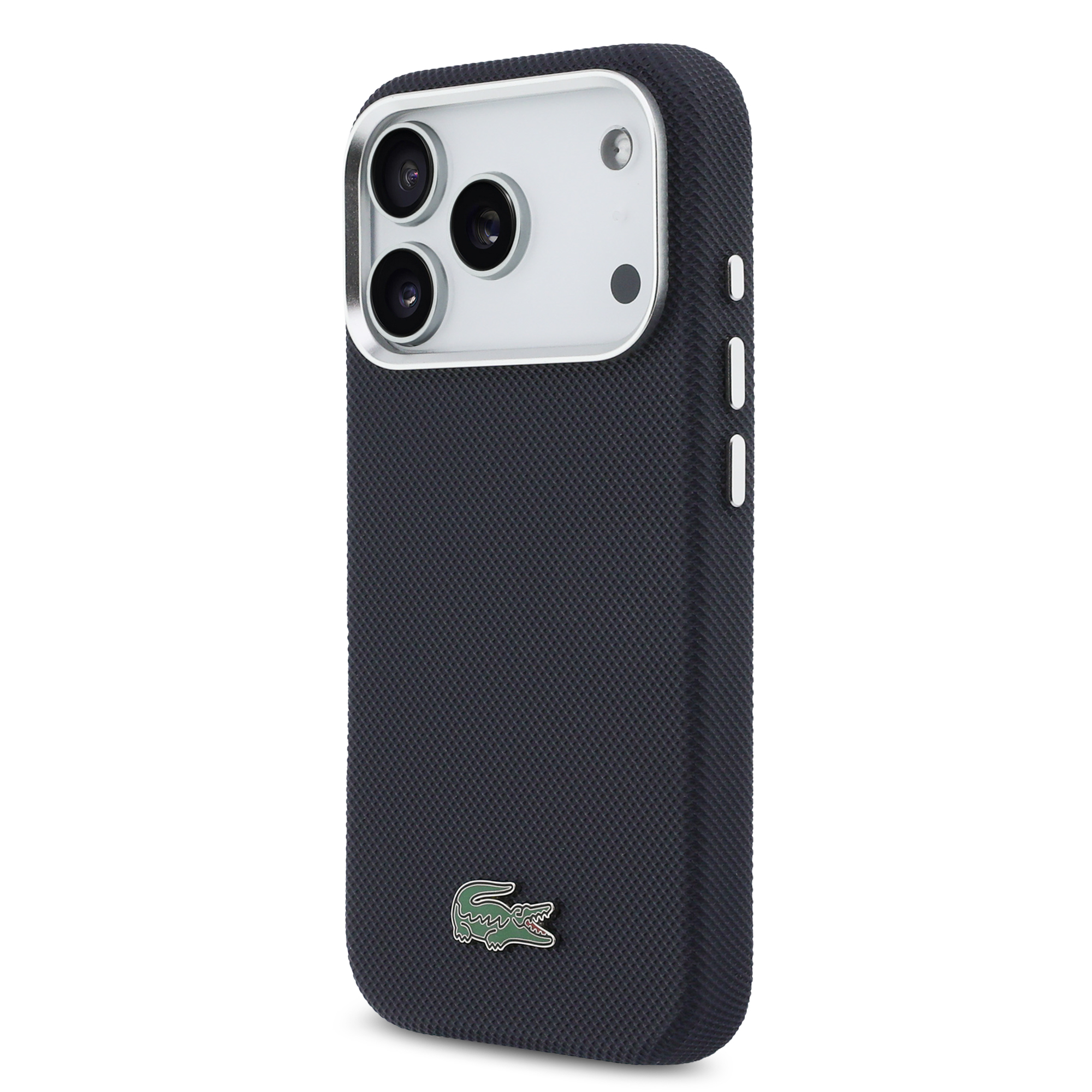 iPhone 17 Pro - LACOSTE Full Wrap Petit Pique PVC Navy — estuche (foto 3 de 8)