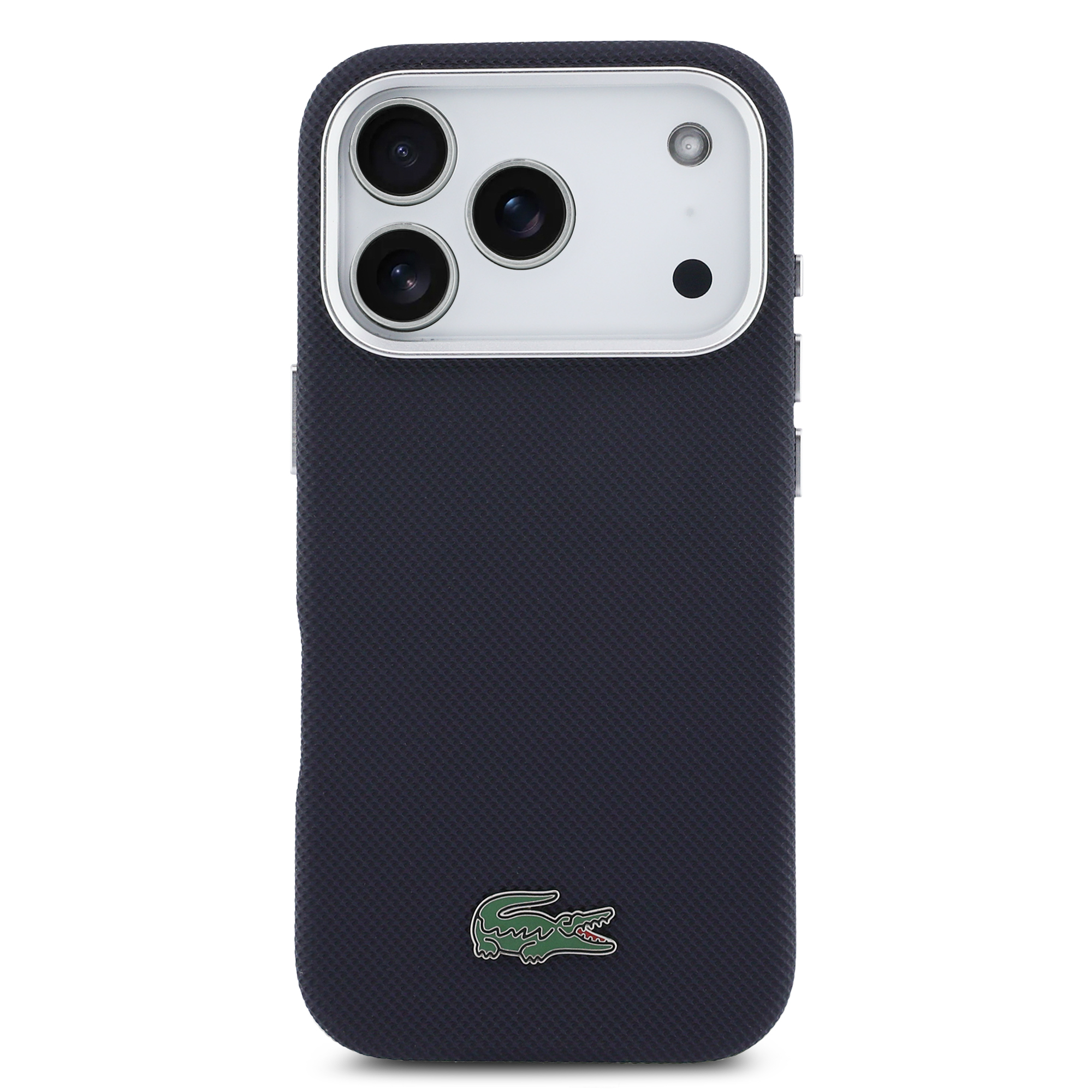 iPhone 17 Pro - LACOSTE Full Wrap Petit Pique PVC Navy — estuche