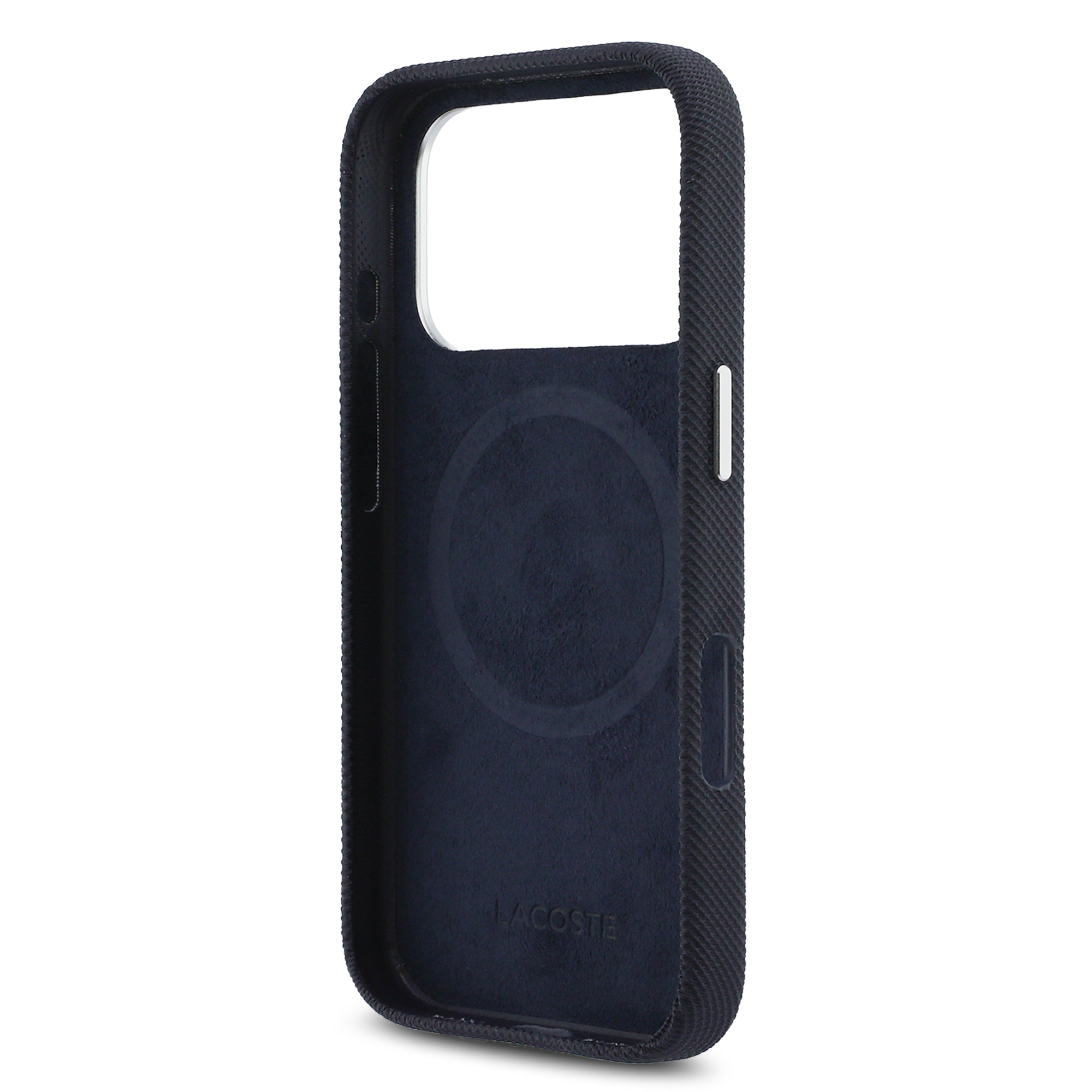 iPhone 17 Pro - LACOSTE Full Wrap Petit Pique PVC Navy — estuche (foto 7 de 8)