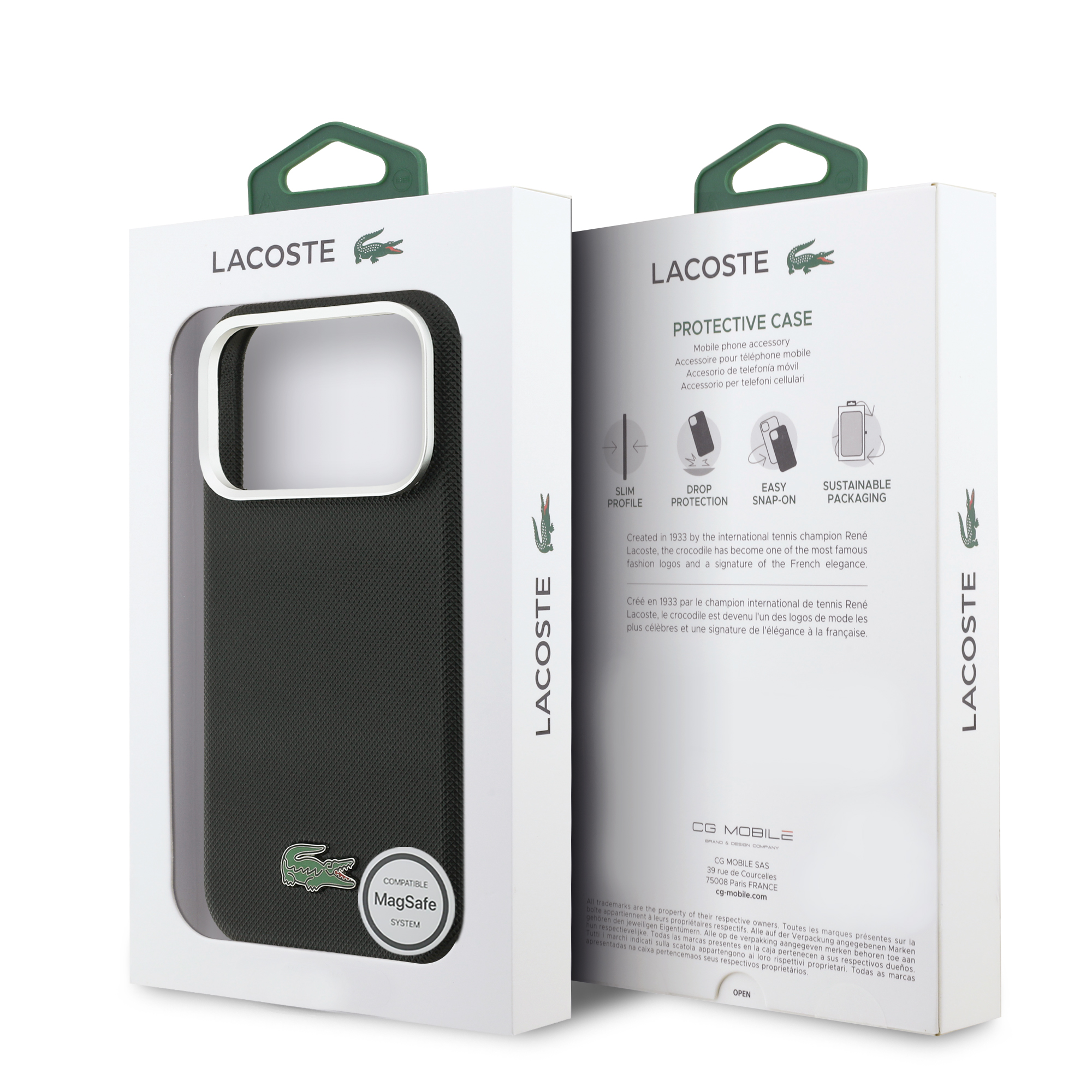 iPhone 17 Pro Max - LACOSTE Full Wrap Petit Pique PVC Black — estuche (foto 8 de 8)