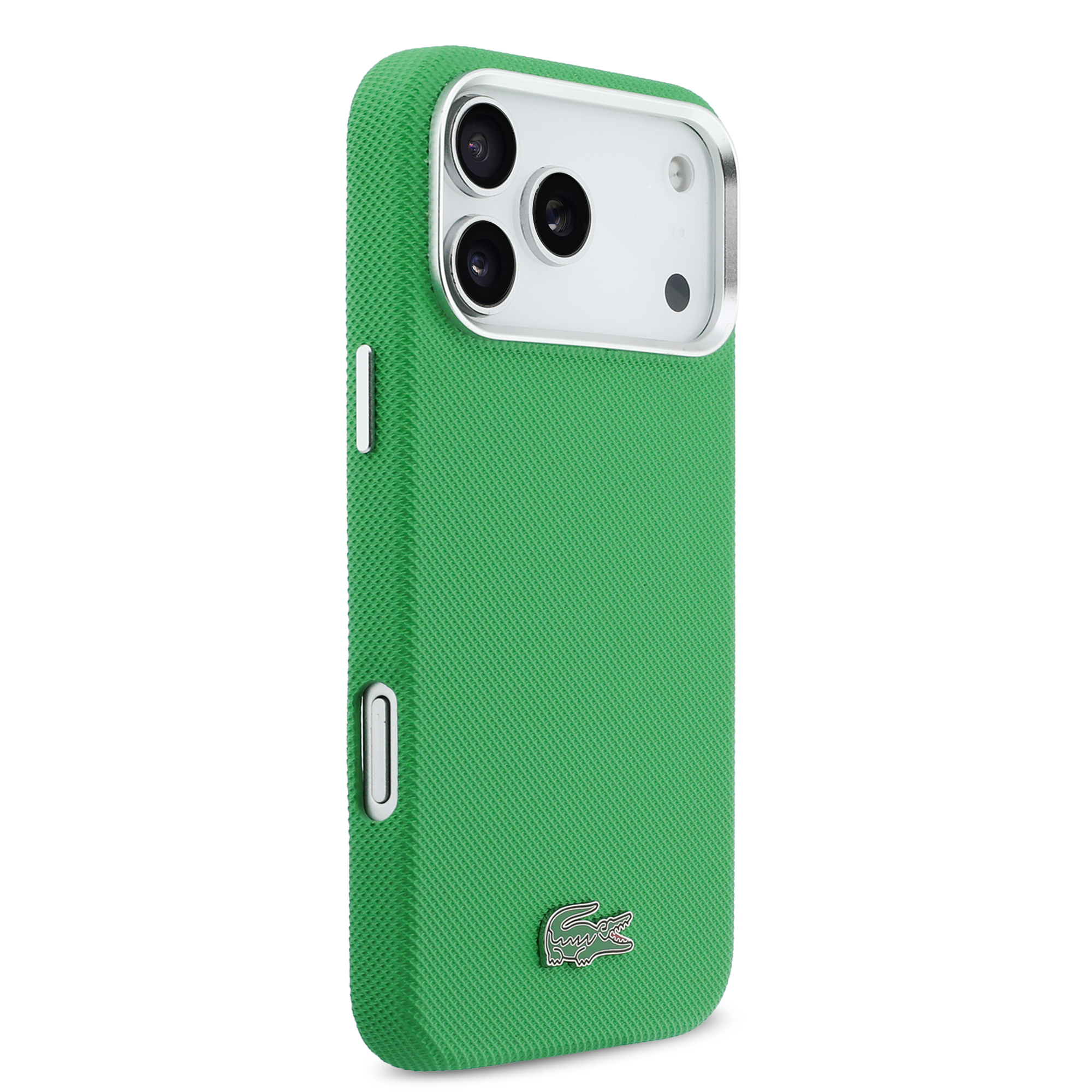 iPhone 17 Pro Max - LACOSTE Full Wrap Petit Pique PVC Estragon — estuche (foto 4 de 8)