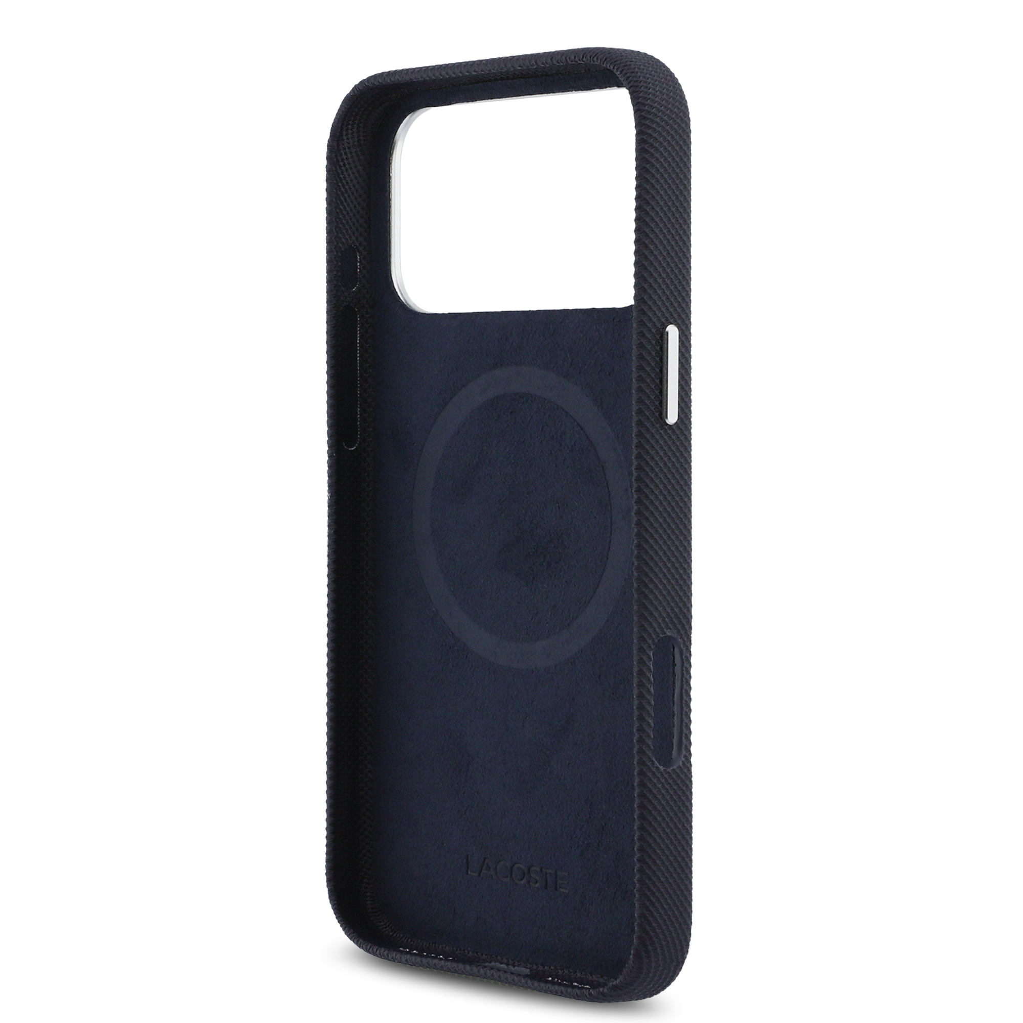 iPhone 17 Pro Max - LACOSTE Full Wrap Petit Pique PVC Navy — estuche (foto 7 de 8)