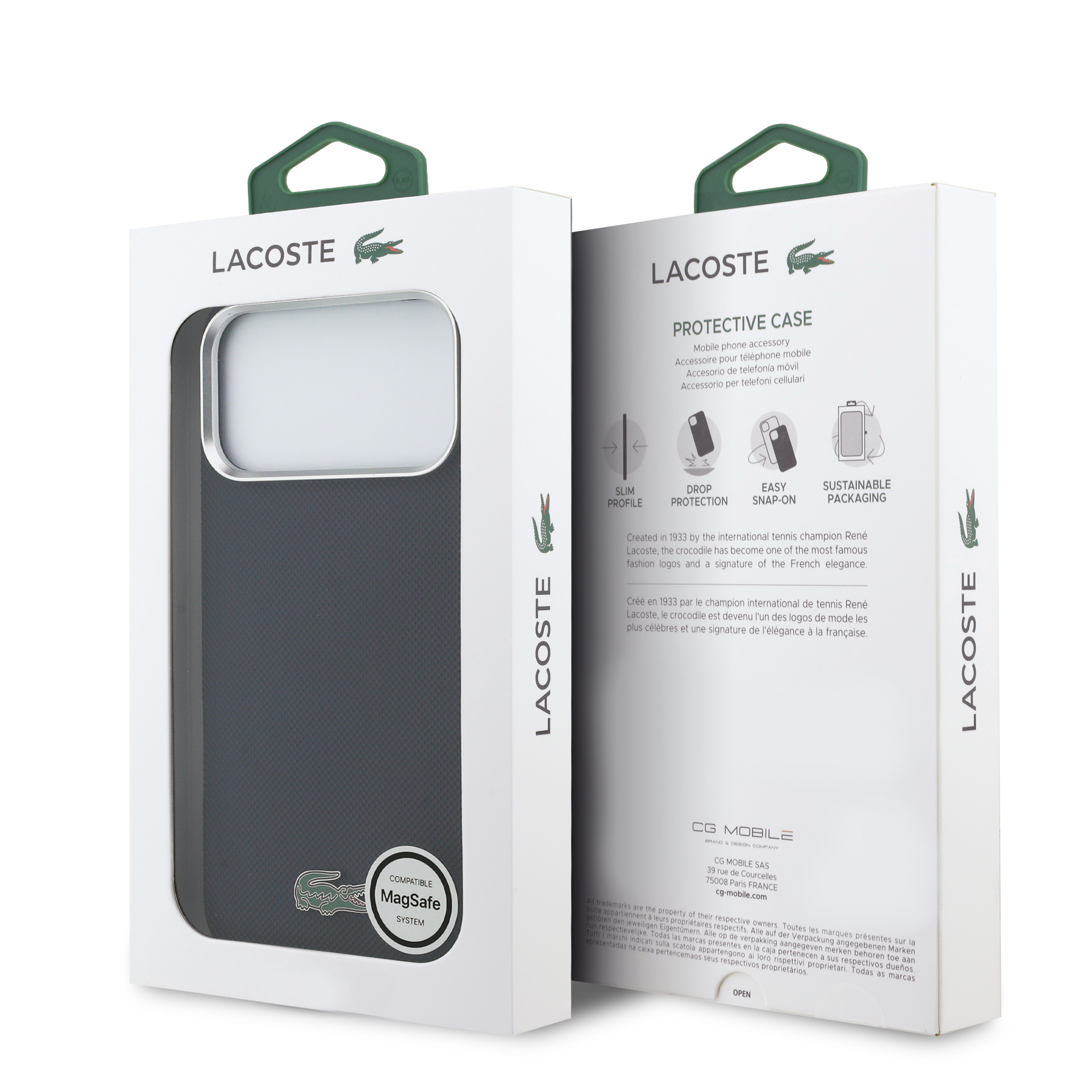 iPhone 17 Pro Max - LACOSTE Full Wrap Petit Pique PVC Navy — estuche (foto 8 de 8)