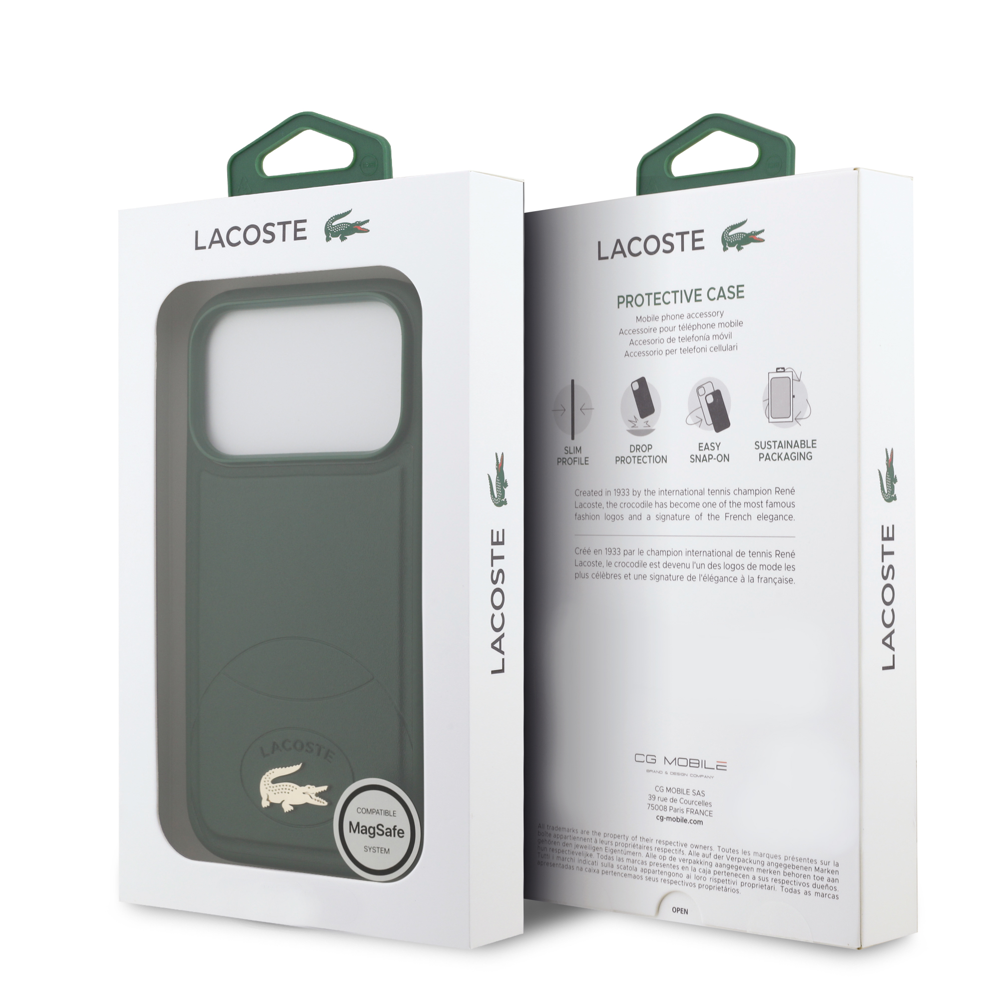 iPhone 17 Pro - LACOSTE Leather Bliss Green — estuche (foto 8 de 8)
