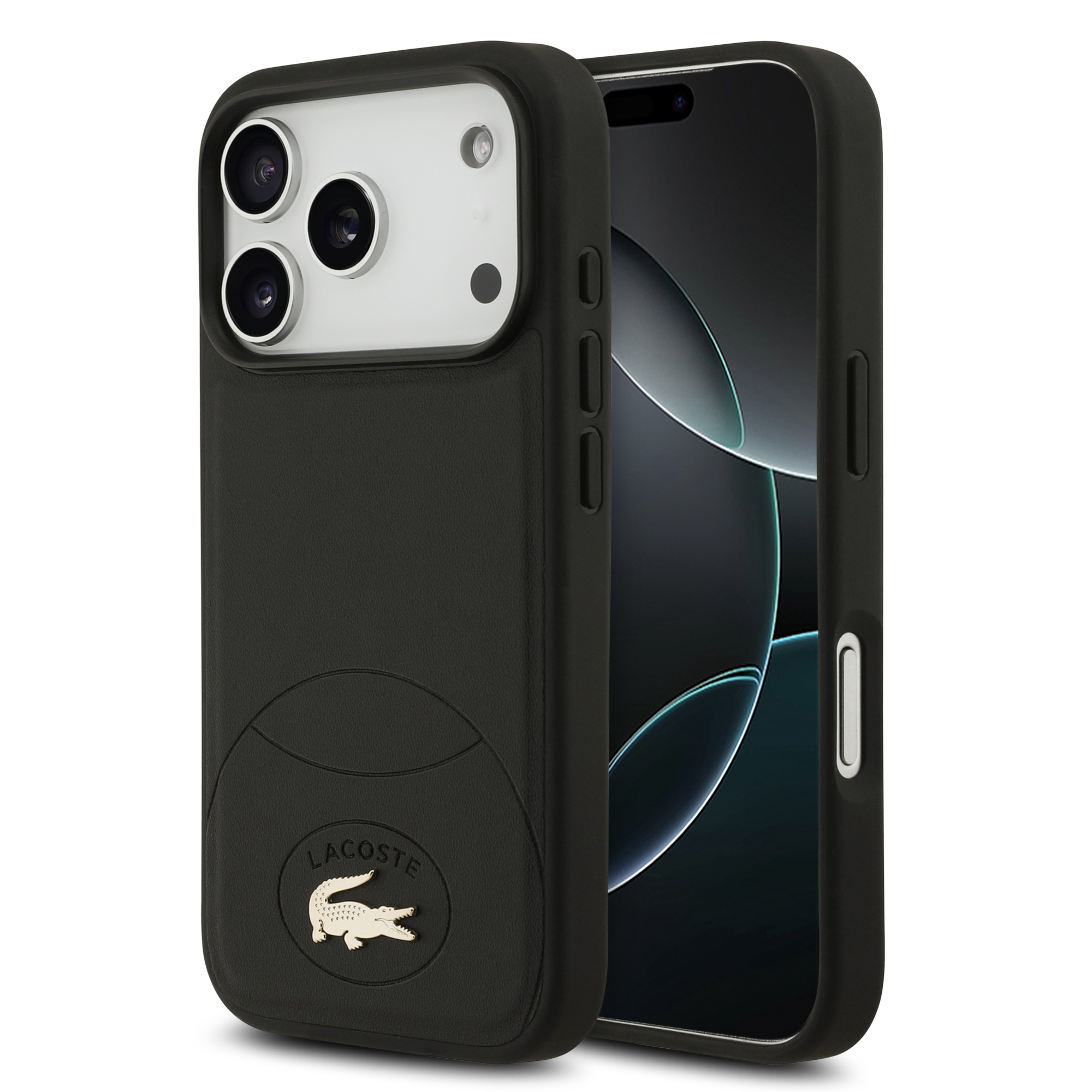 iPhone 17 Pro - LACOSTE Leather Bliss Black — estuche