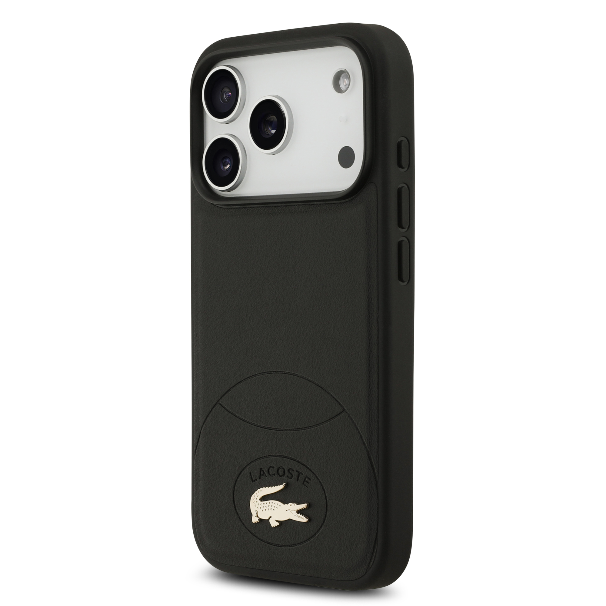 iPhone 17 Pro - LACOSTE Leather Bliss Black — estuche (foto 2 de 5)