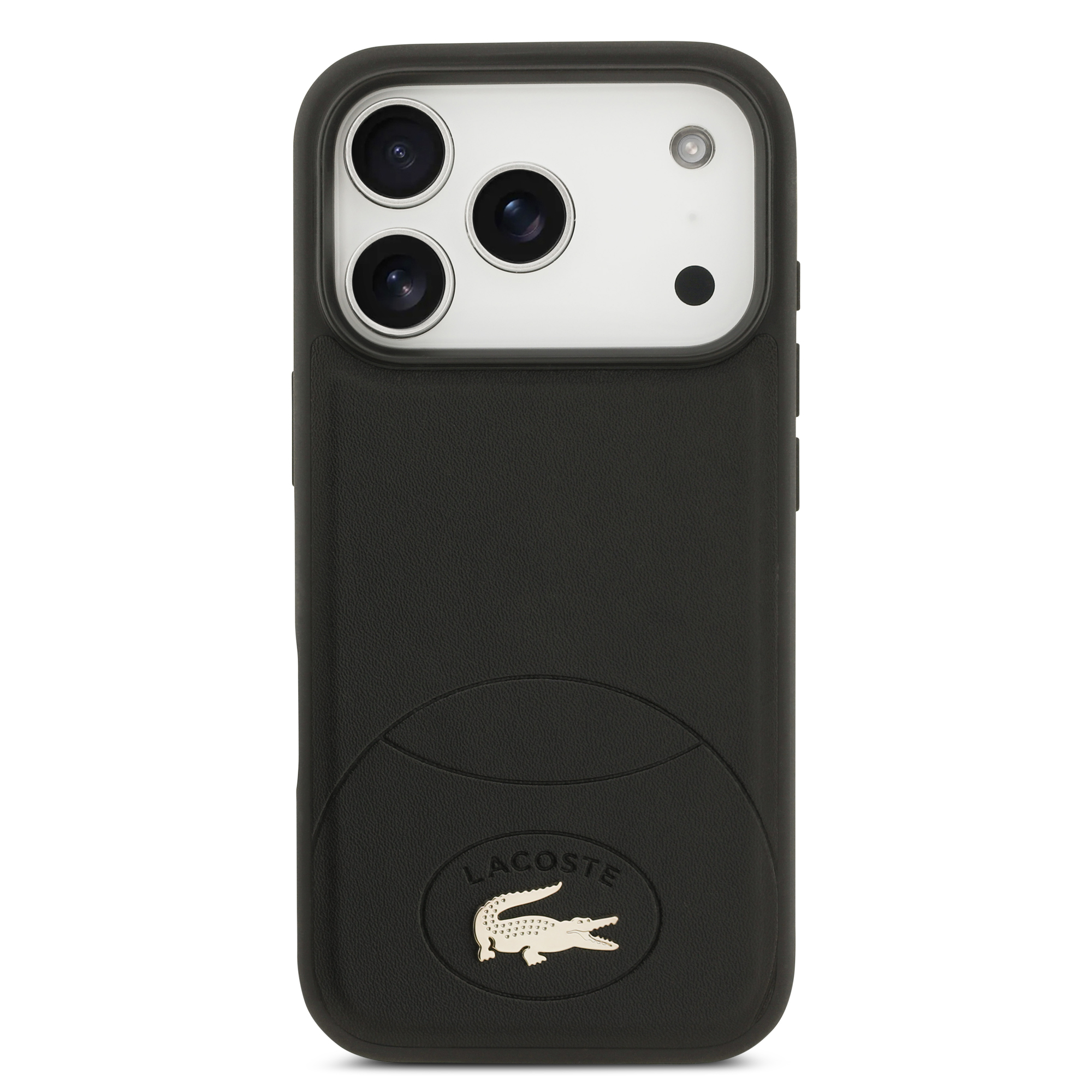 iPhone 17 Pro - LACOSTE Leather Bliss Black — estuche (foto 3 de 5)