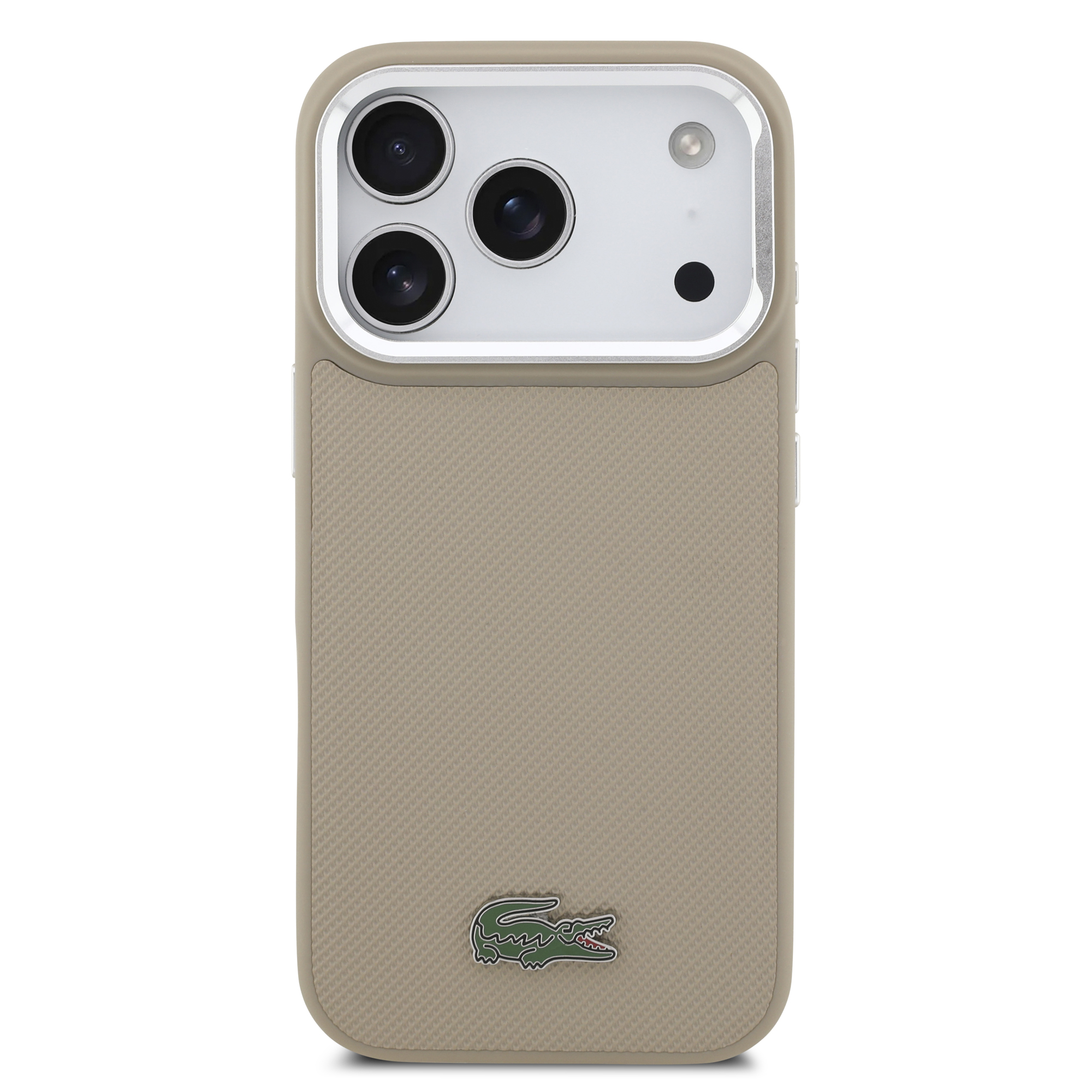 iPhone 17 Pro - LACOSTE Petit Pique PU Stand Function Taupe