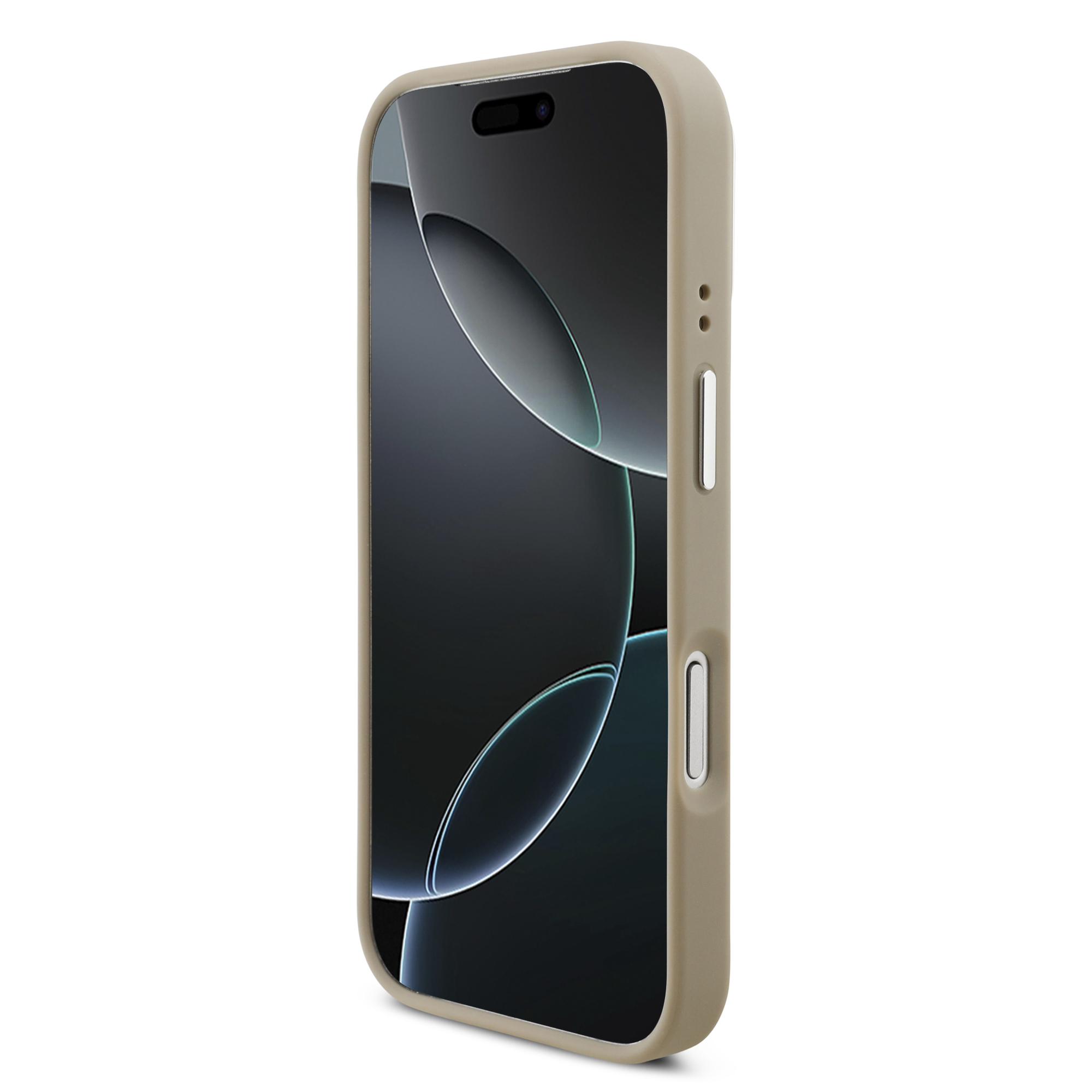 iPhone 17 Pro - LACOSTE Petit Pique PU Stand Function Taupe — estuche (foto 5 de 8)