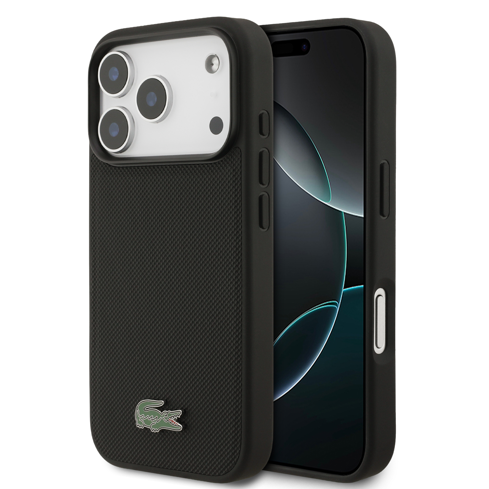 iPhone 17 Pro - LACOSTE Iconic Petit Pique Logo Black