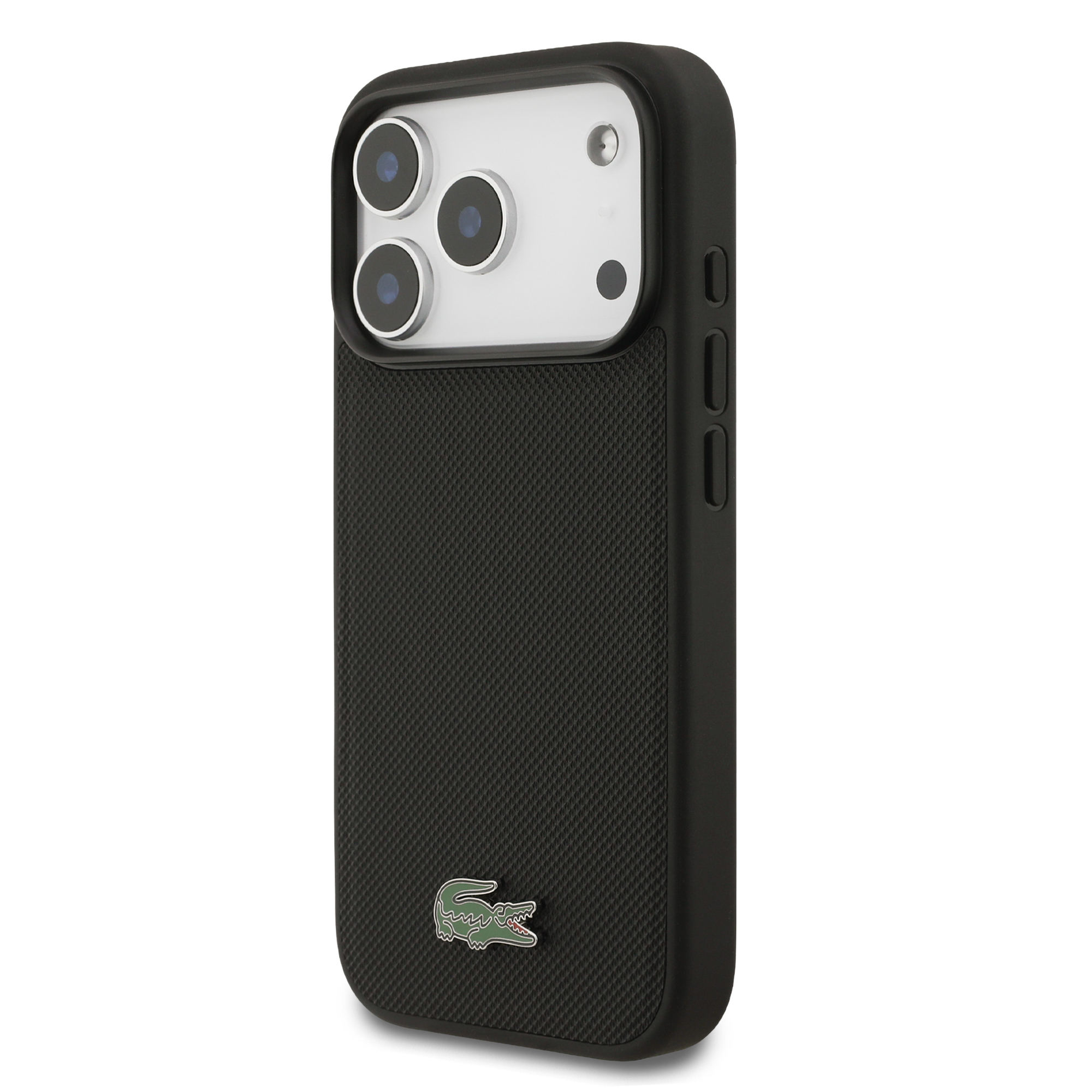 iPhone 17 Pro - LACOSTE Iconic Petit Pique Logo Black — estuche (foto 2 de 5)