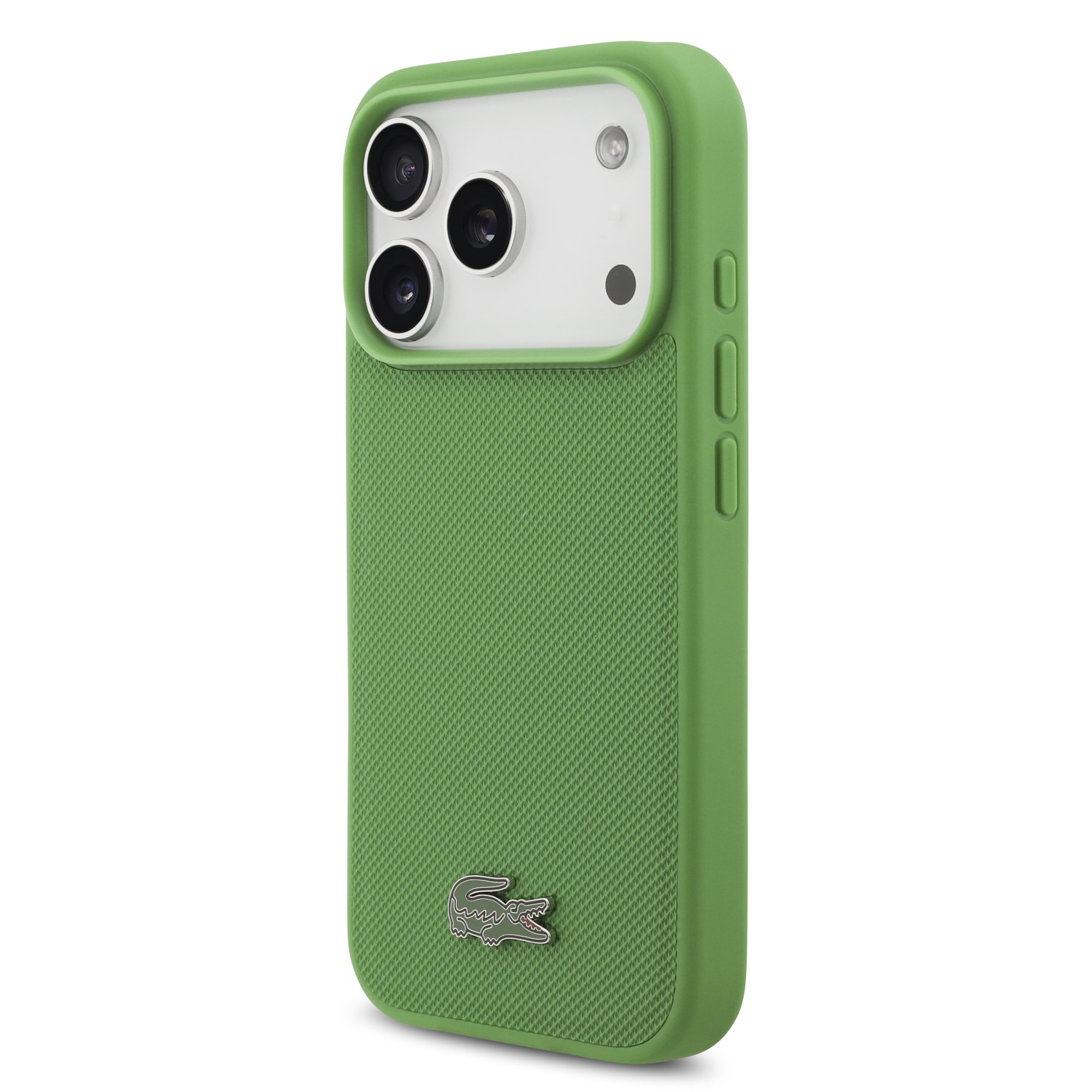 iPhone 17 Pro - LACOSTE Petit Pique PVC Lacquer Logo Estragon — estuche (foto 3 de 8)