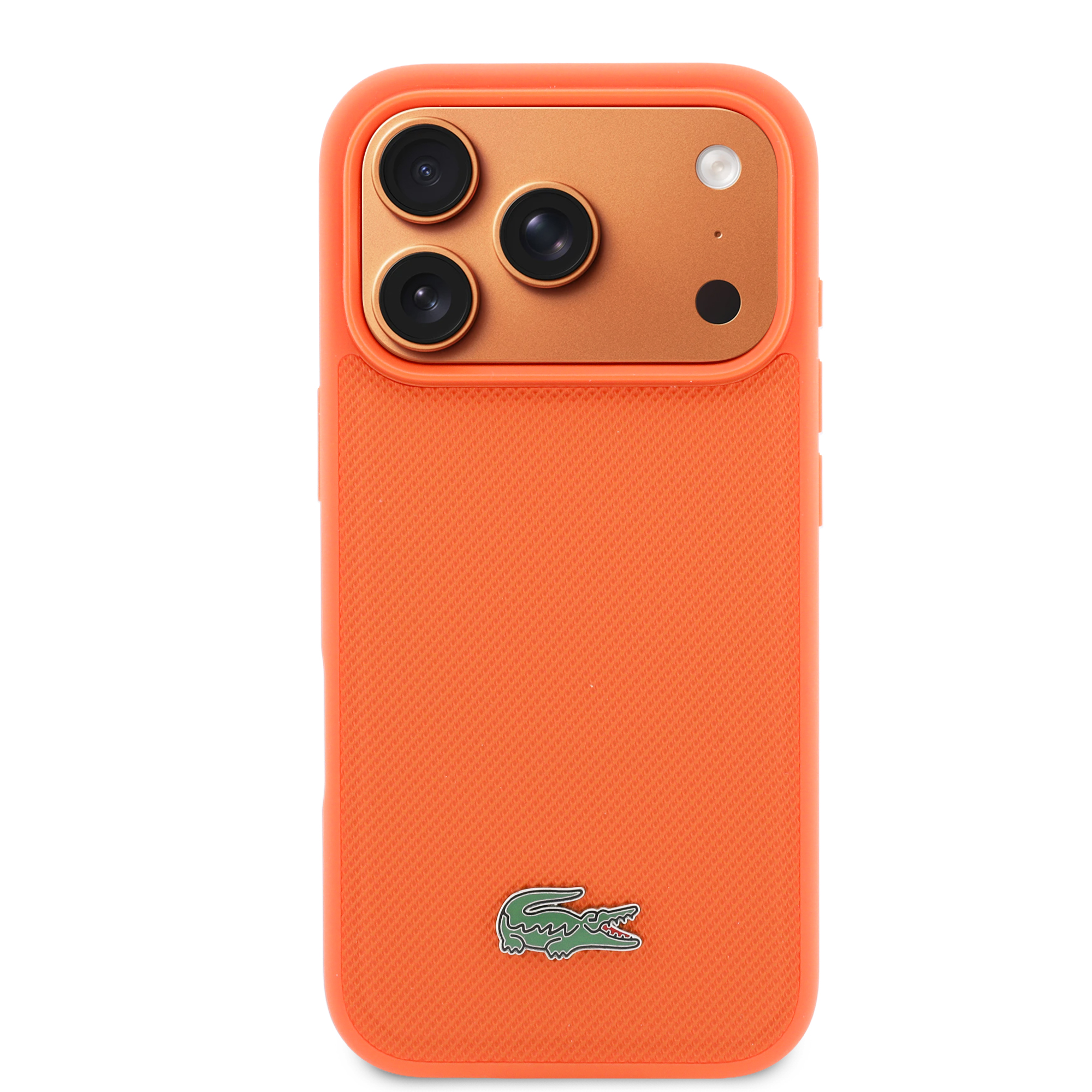 iPhone 17 Pro - LACOSTE Petit Pique PVC Lacquer Logo Orange