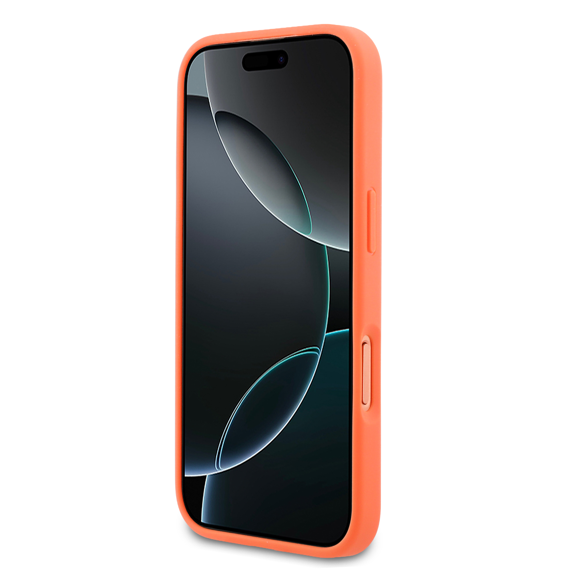 iPhone 17 Pro - LACOSTE Petit Pique PVC Lacquer Logo Orange — estuche (foto 5 de 8)
