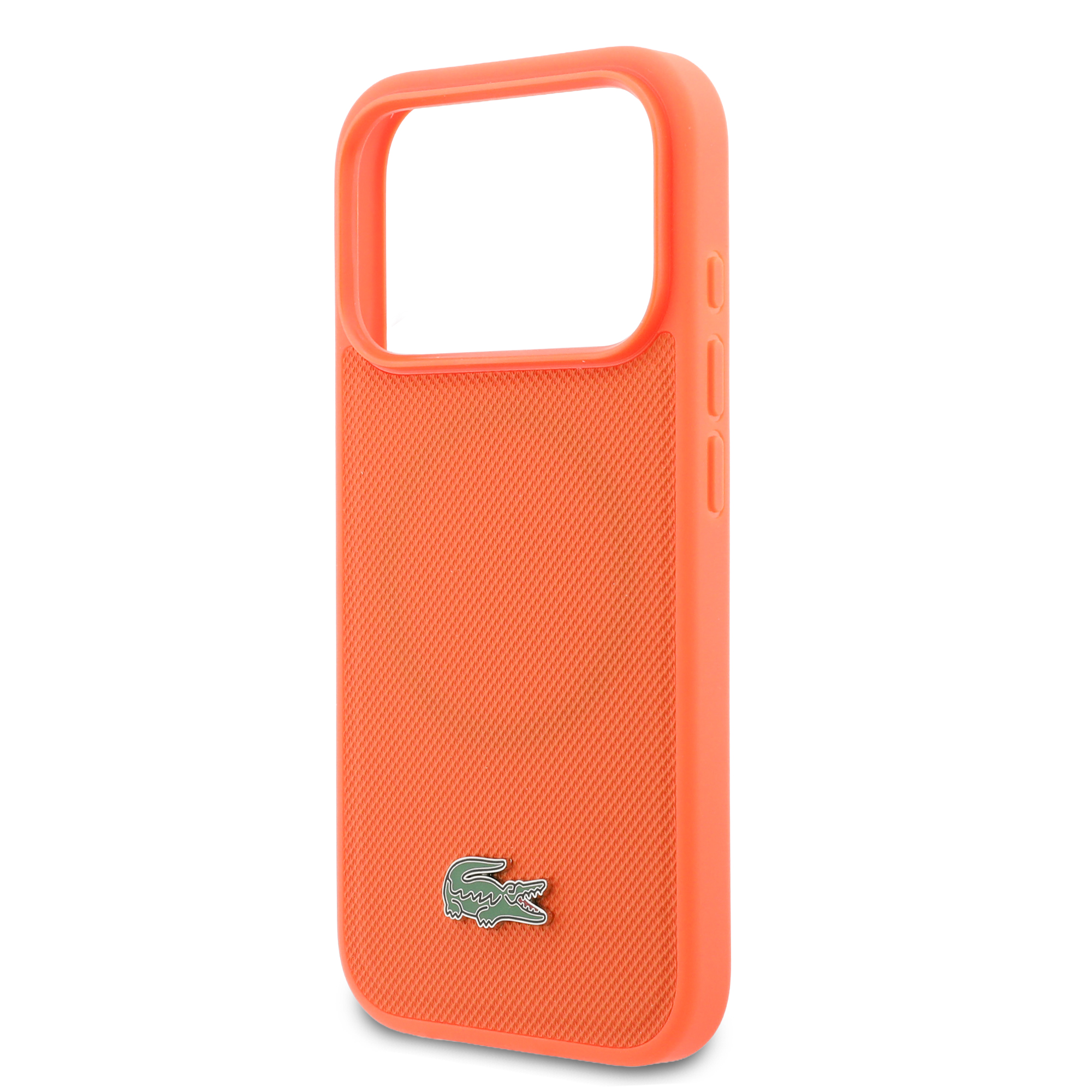 iPhone 17 Pro - LACOSTE Petit Pique PVC Lacquer Logo Orange — estuche (foto 6 de 8)