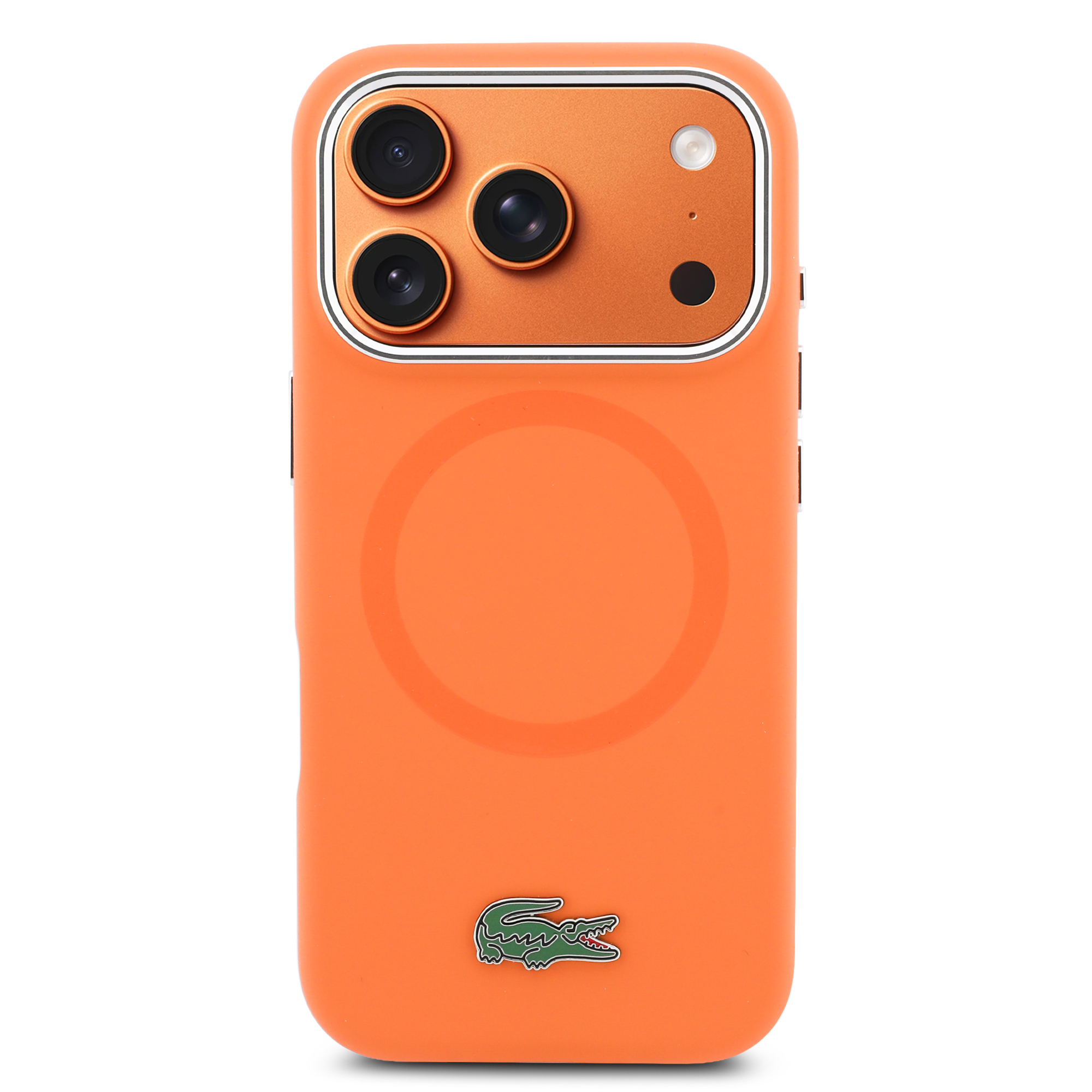 iPhone 17 Pro - LACOSTE Silicone Metal Logo Orange