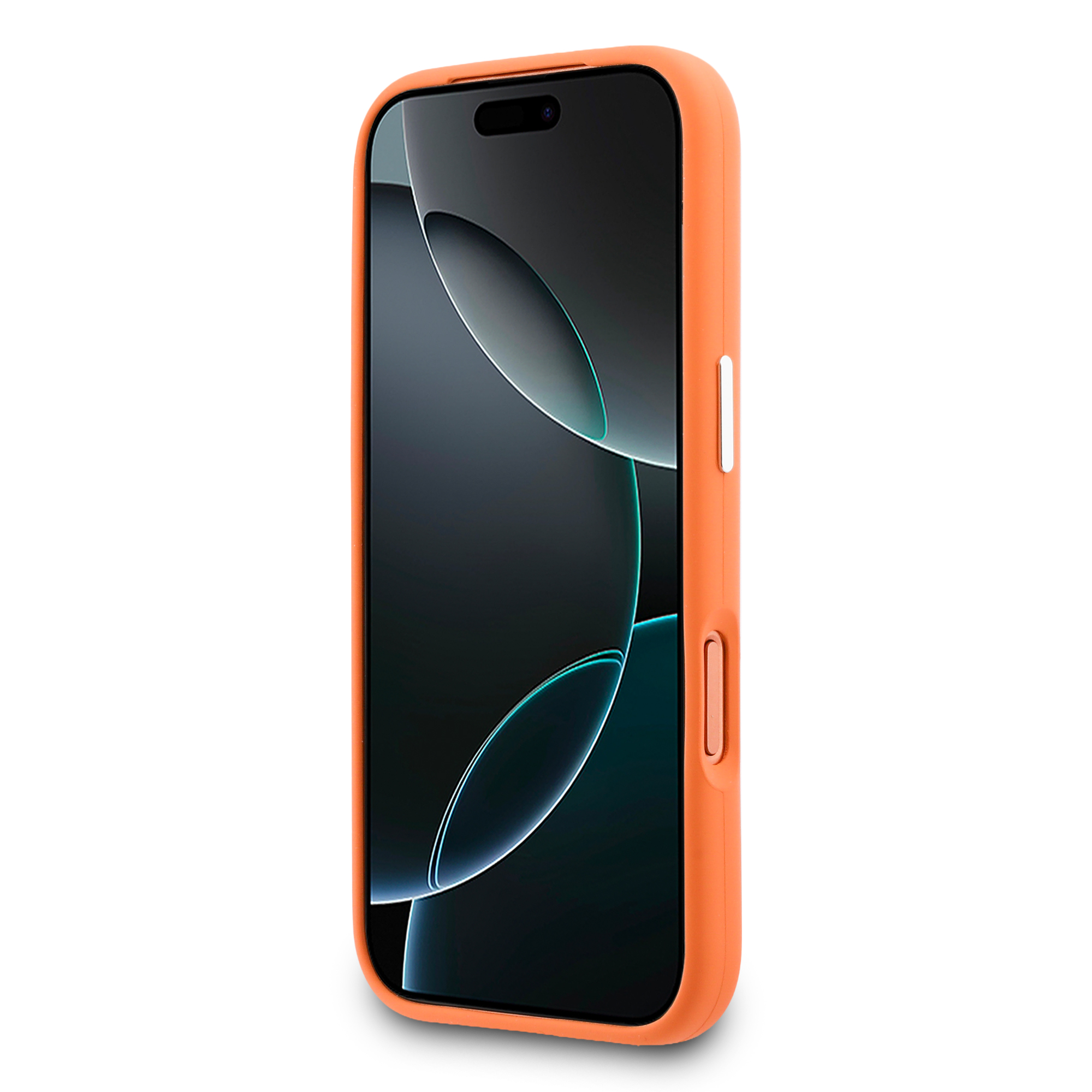 iPhone 17 Pro - LACOSTE Silicone Metal Logo Orange — estuche (foto 5 de 8)