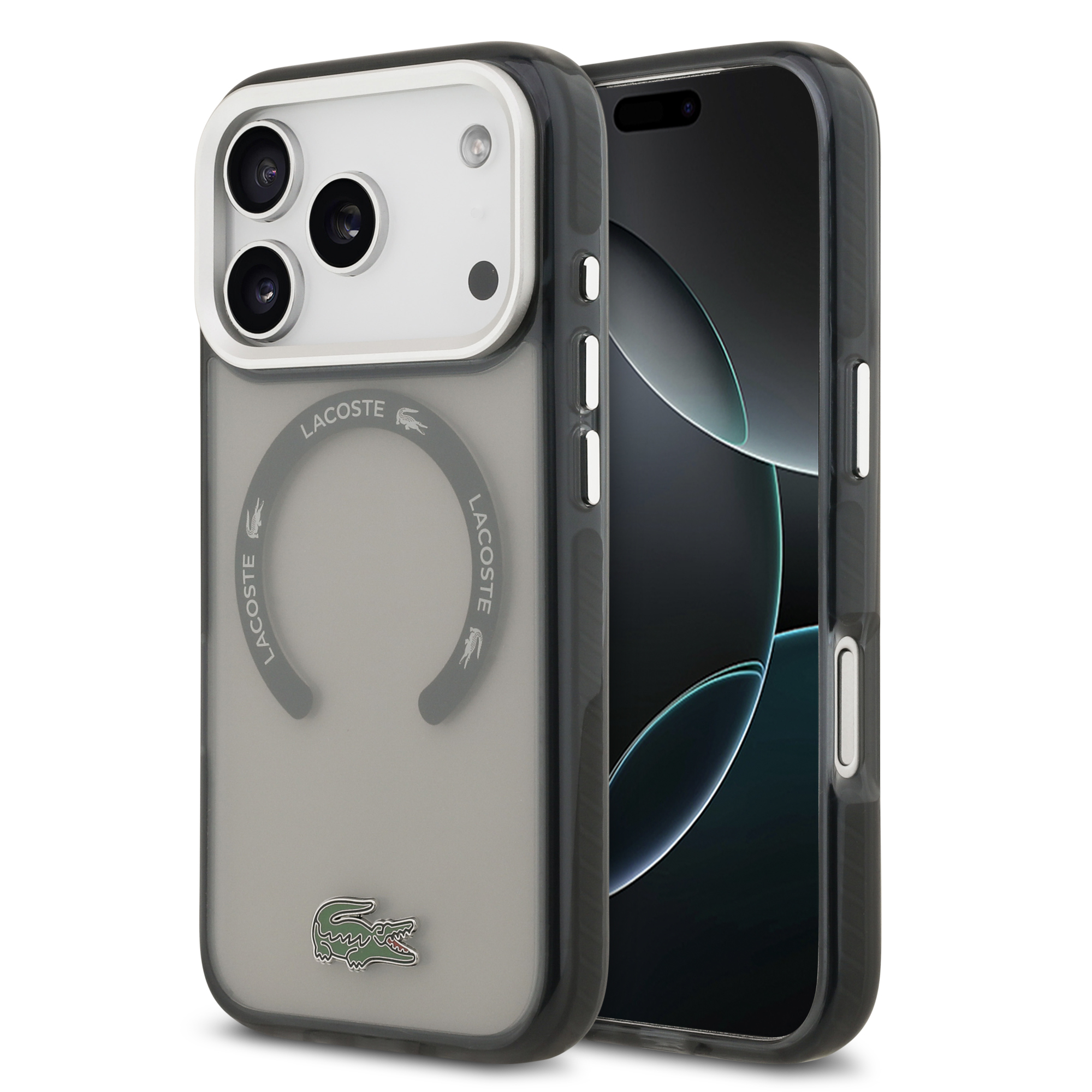 iPhone 17 Pro - LACOSTE Shockproof Frosted Finish Grey