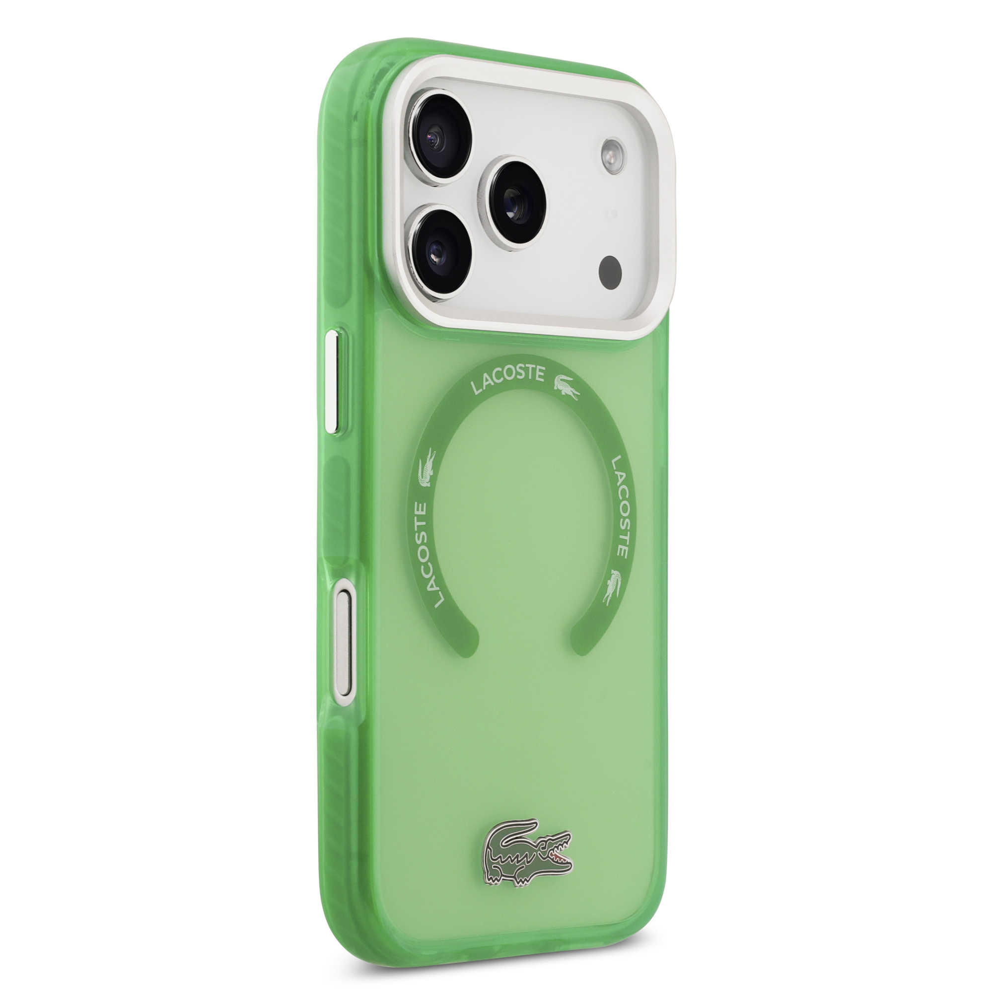 iPhone 17 Pro - LACOSTE Shockproof Frosted Green — estuche (foto 4 de 8)