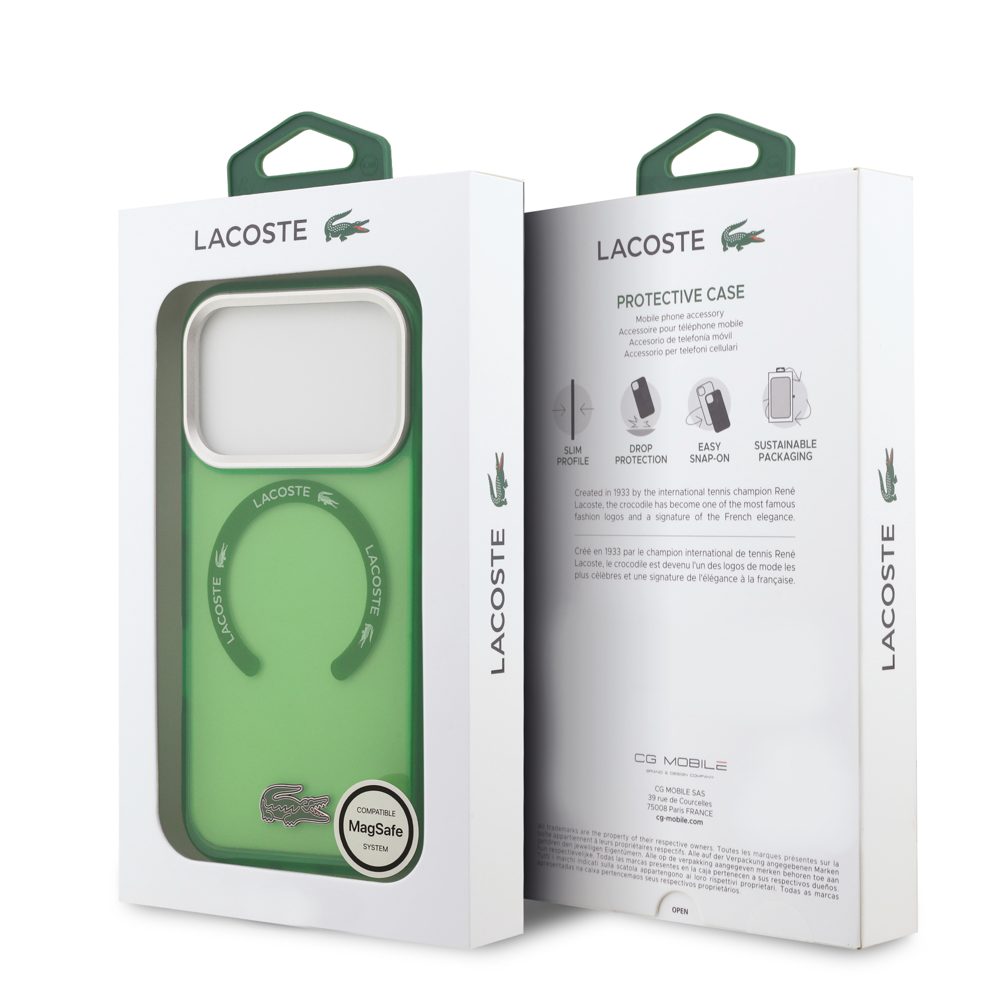 iPhone 17 Pro - LACOSTE Shockproof Frosted Green — estuche (foto 8 de 8)