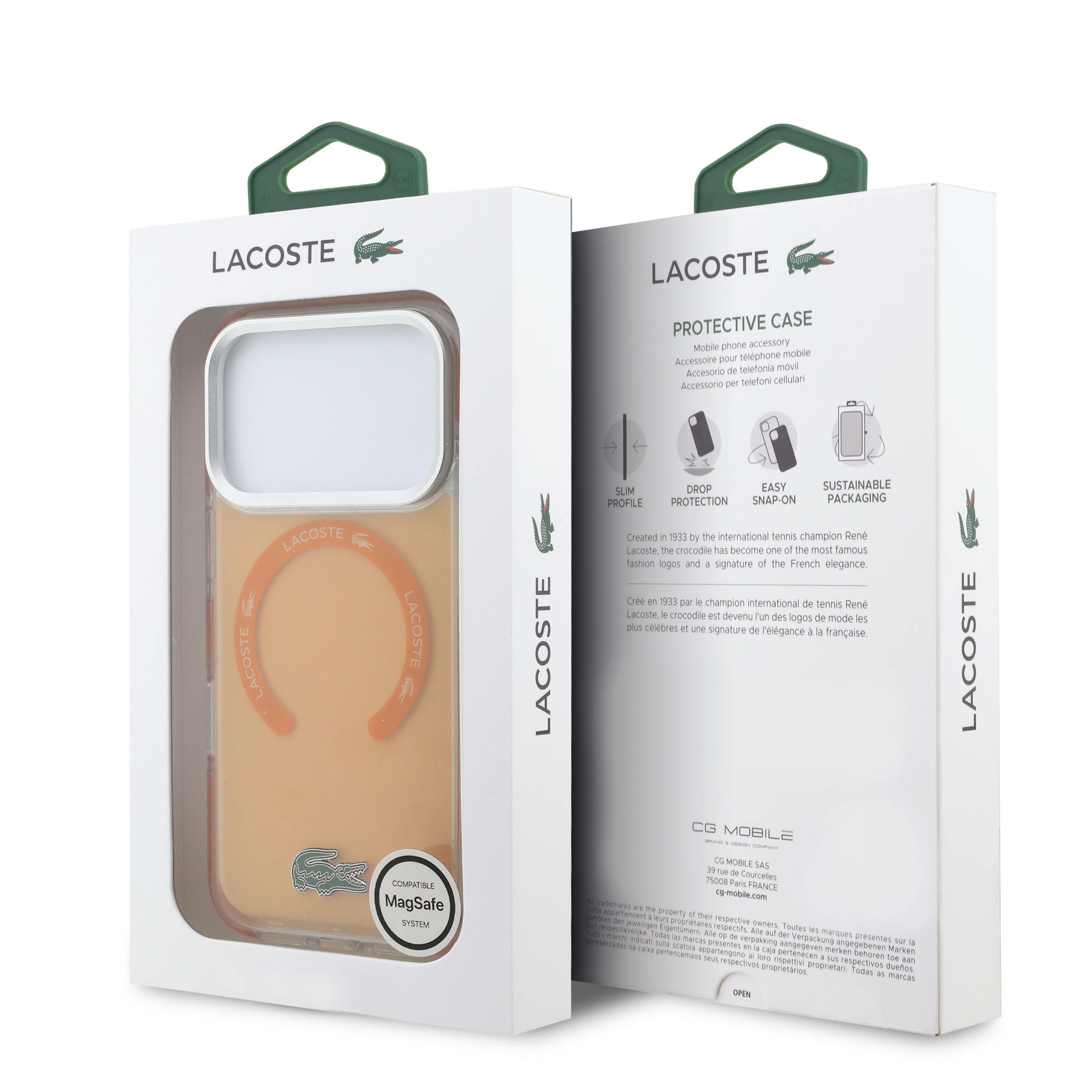 iPhone 17 Pro - LACOSTE Shockproof Frosted Orange — estuche (foto 8 de 8)