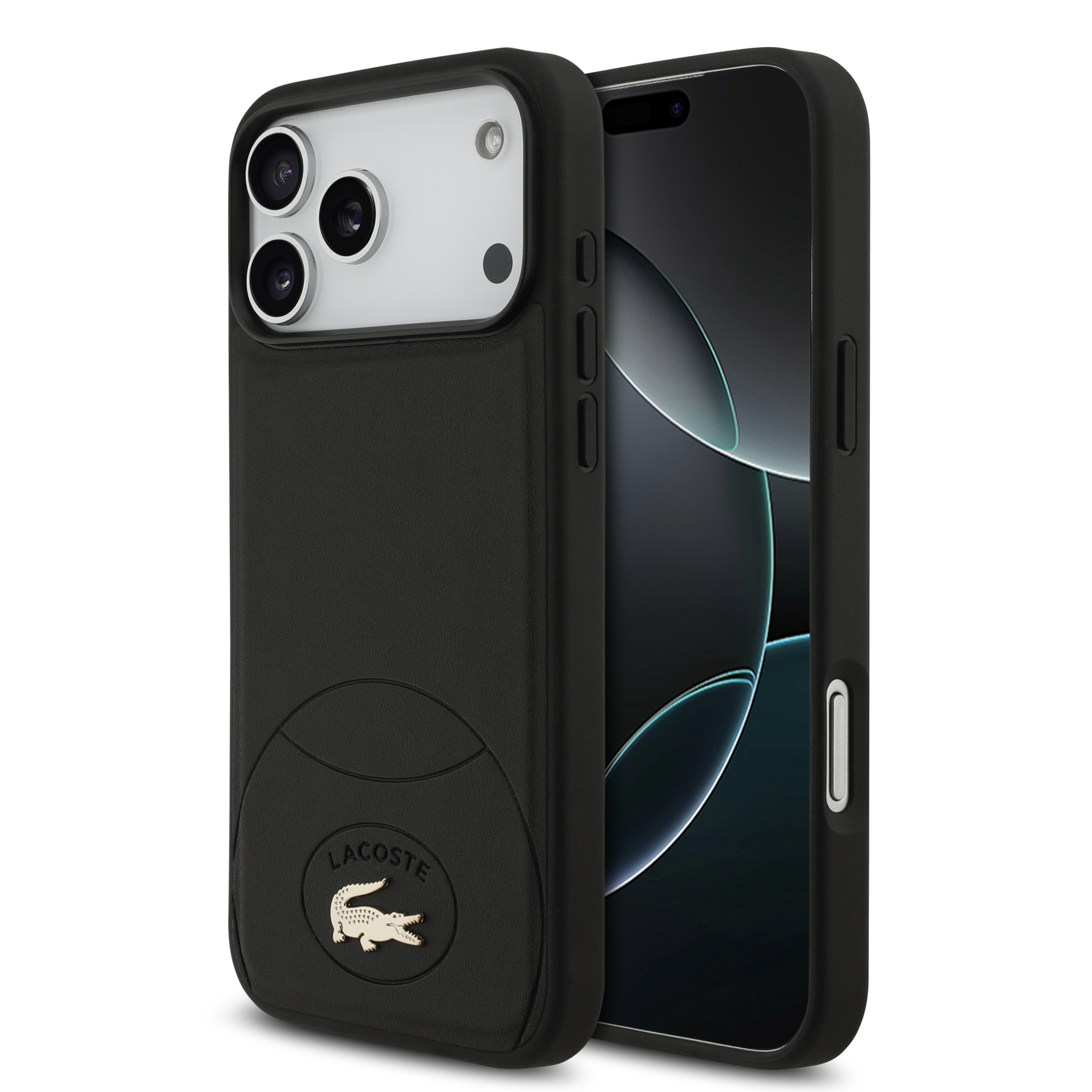 iPhone 17 Pro Max - LACOSTE Leather Bliss Black — estuche
