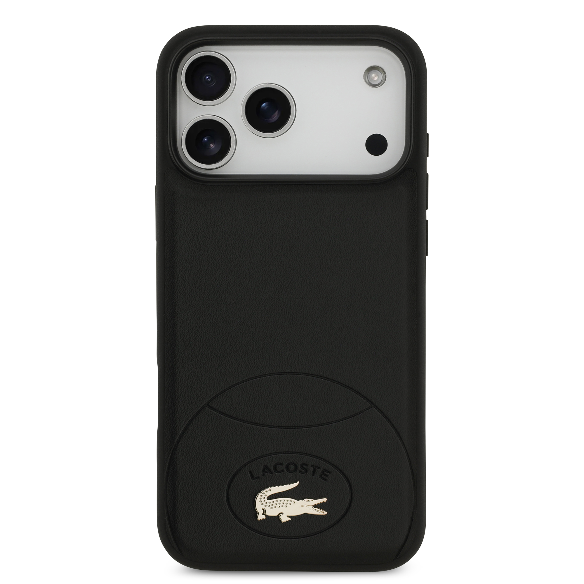 iPhone 17 Pro Max - LACOSTE Leather Bliss Black — estuche (foto 3 de 5)
