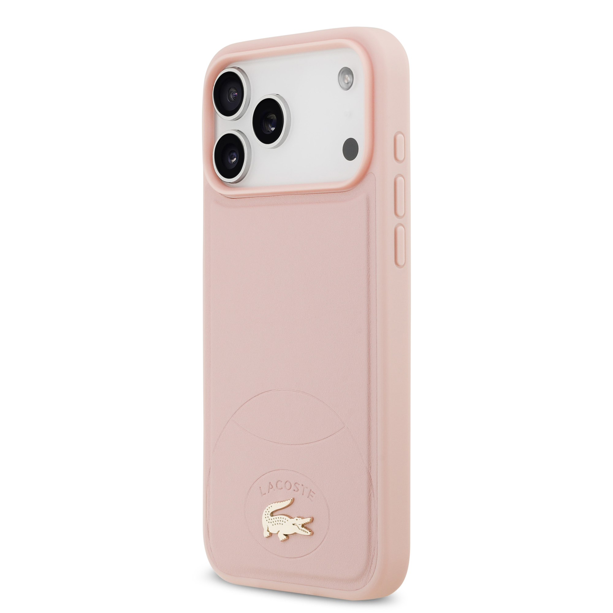 iPhone 17 Pro Max - LACOSTE Leather Bliss Pink — estuche (foto 2 de 5)