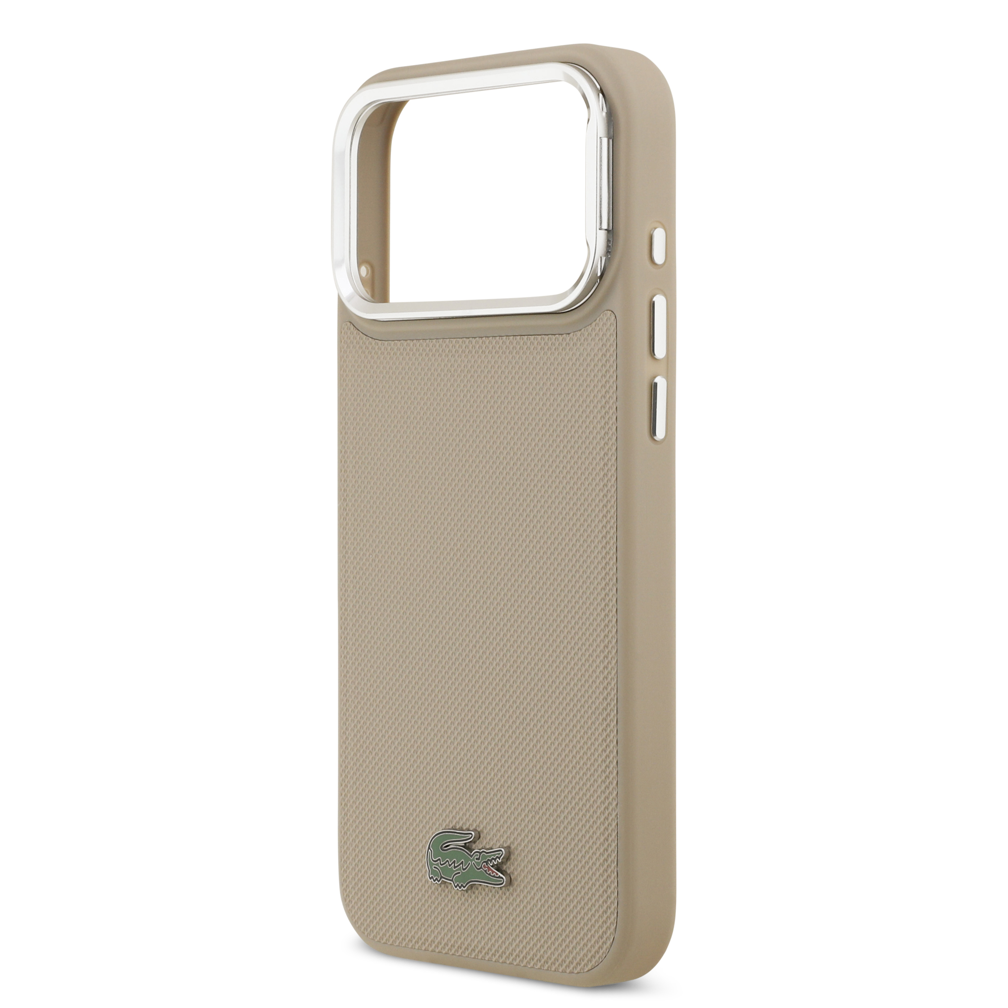 iPhone 17 Pro Max - LACOSTE Petit Pique PU Stand Function Taupe — estuche (foto 6 de 8)
