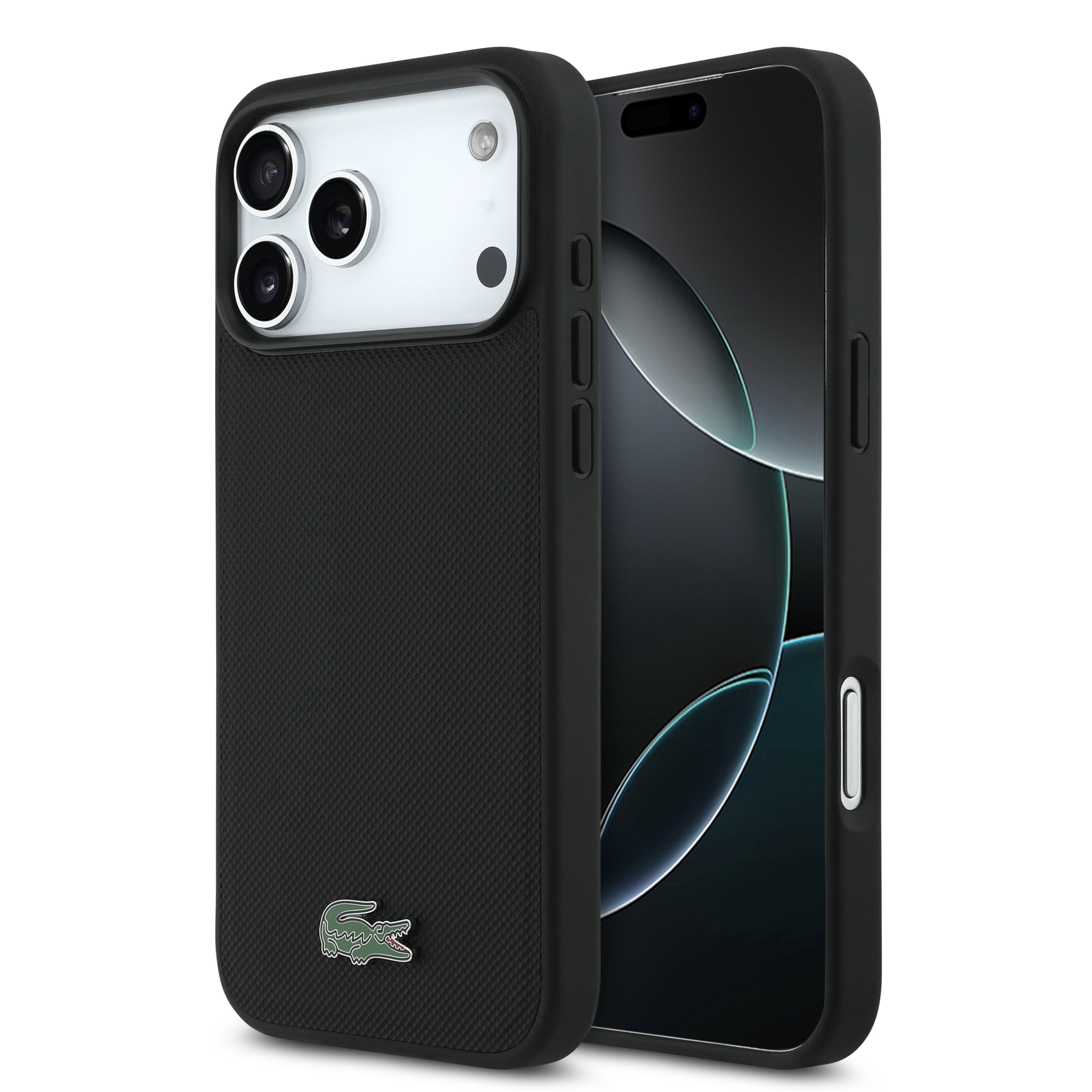 iPhone 17 Pro Max - LACOSTE Iconic Petit Pique Logo Black