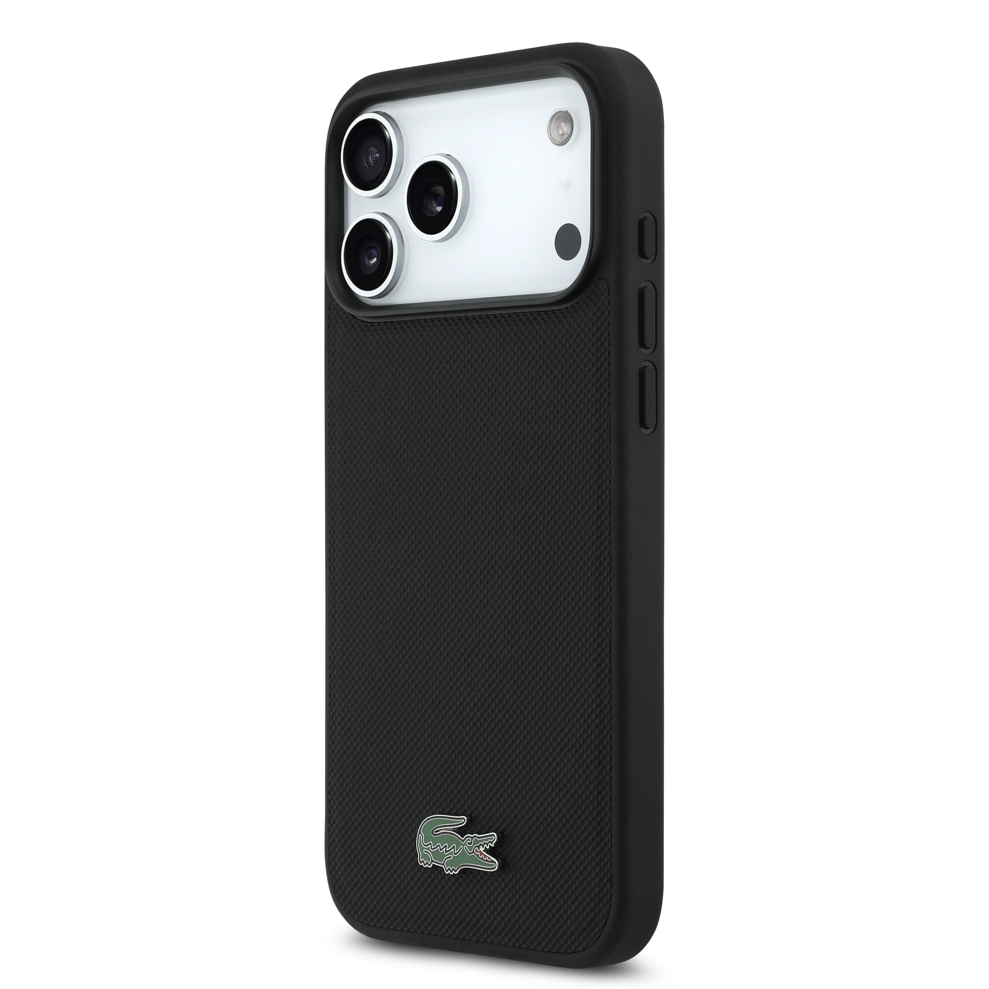 iPhone 17 Pro Max - LACOSTE Iconic Petit Pique Logo Black — estuche (foto 2 de 5)