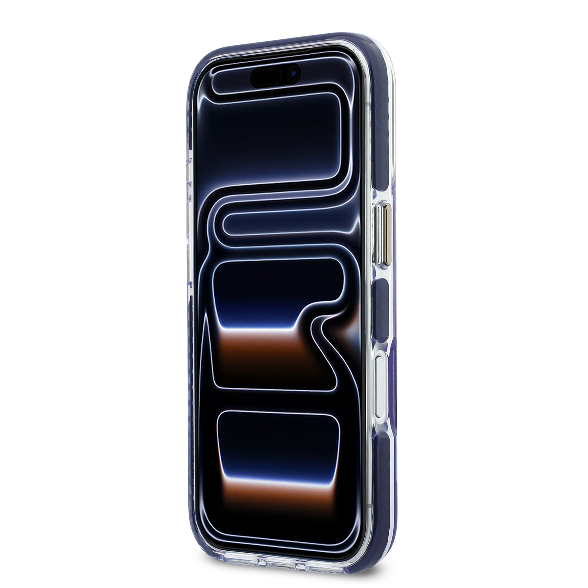 iPhone 17 Pro Max - LACOSTE Shockproof Frosted Gold Logo Marine — estuche (foto 5 de 8)