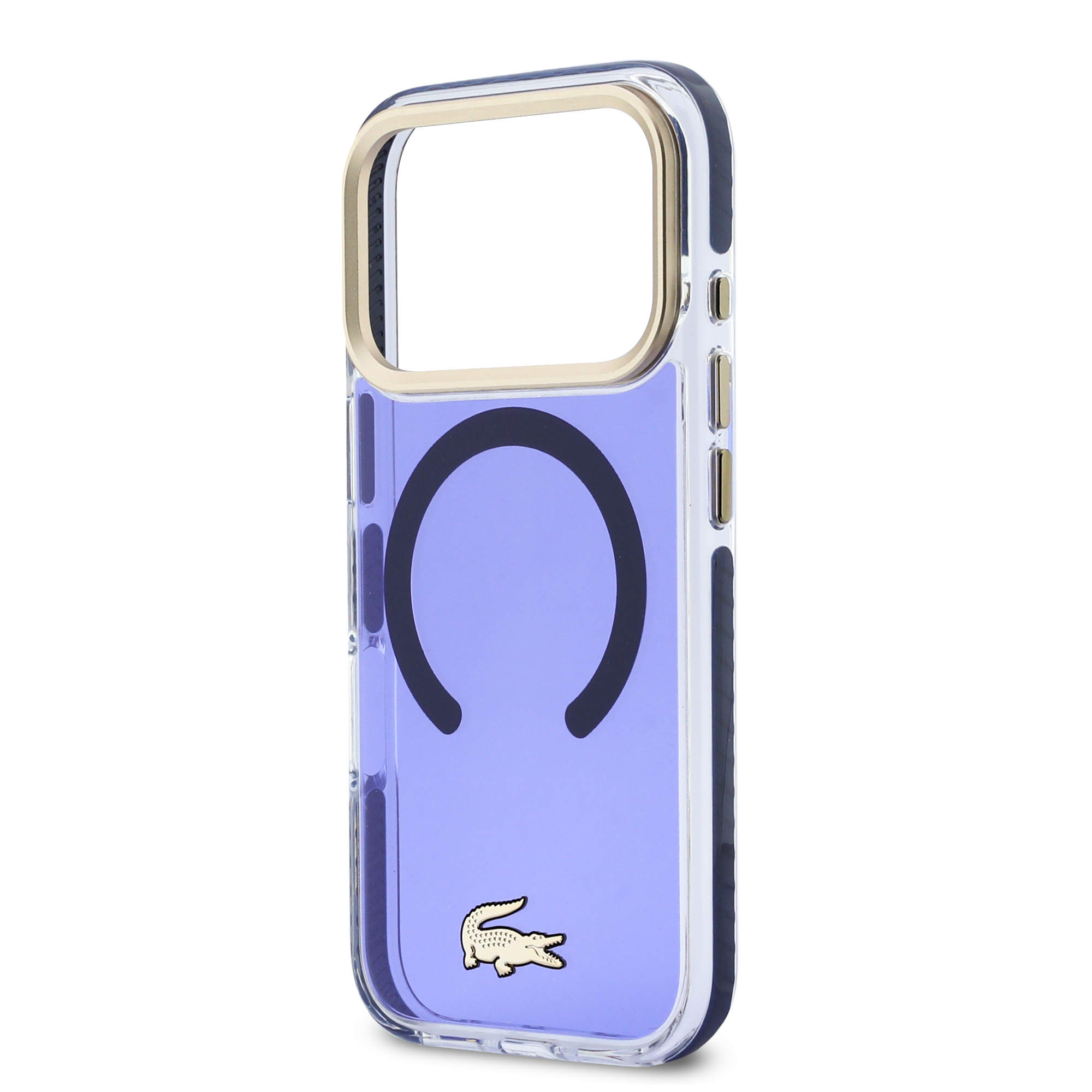 iPhone 17 Pro Max - LACOSTE Shockproof Frosted Gold Logo Marine — estuche (foto 6 de 8)