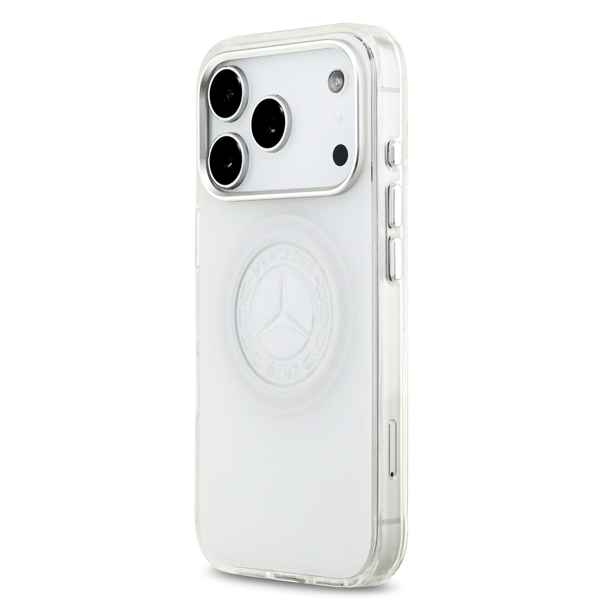 iPhone 17 Pro - MERCEDES BENZ Frosted Vintage Logo Transparent — estuche (foto 2 de 5)