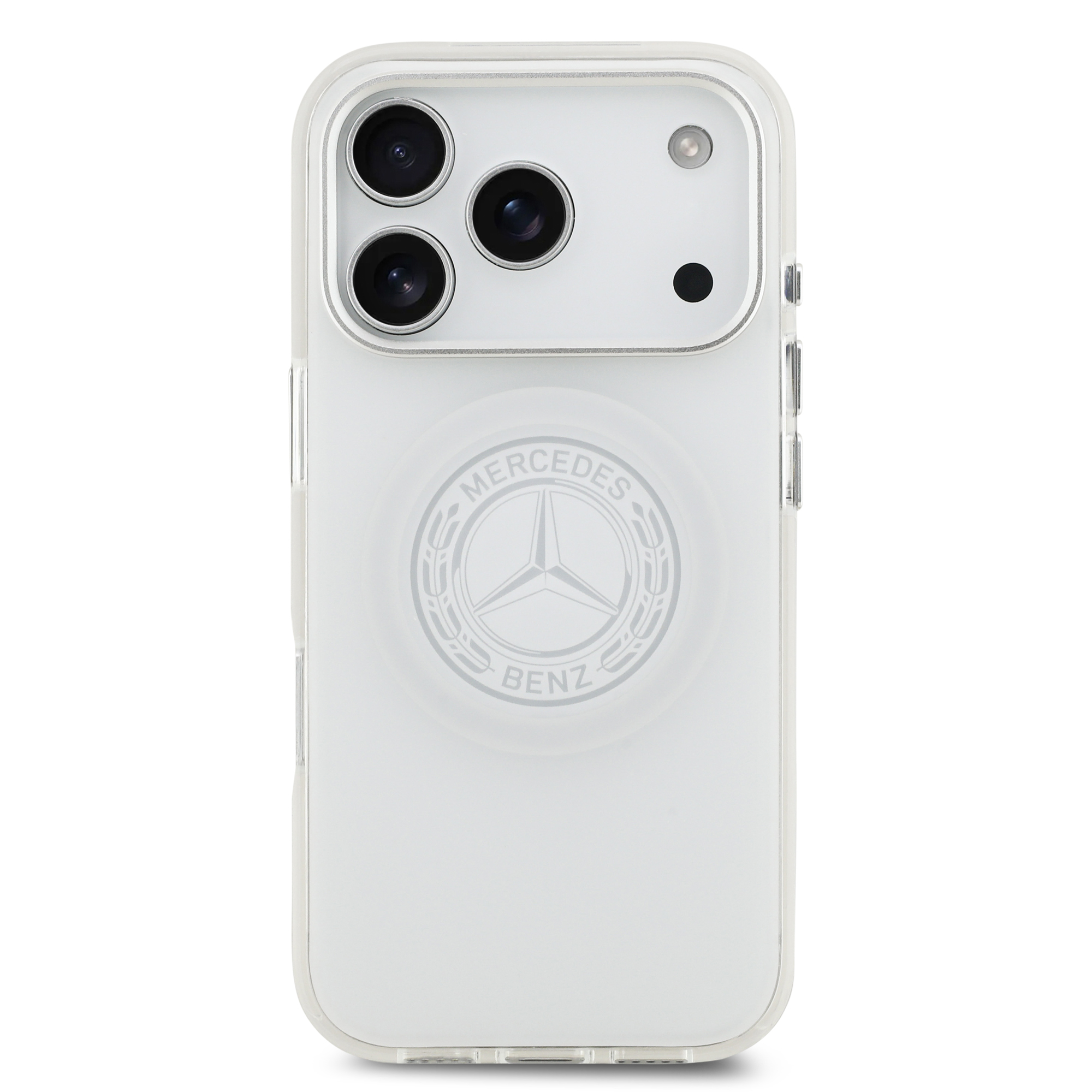 iPhone 17 Pro - MERCEDES BENZ Frosted Vintage Logo Transparent — estuche (foto 3 de 5)