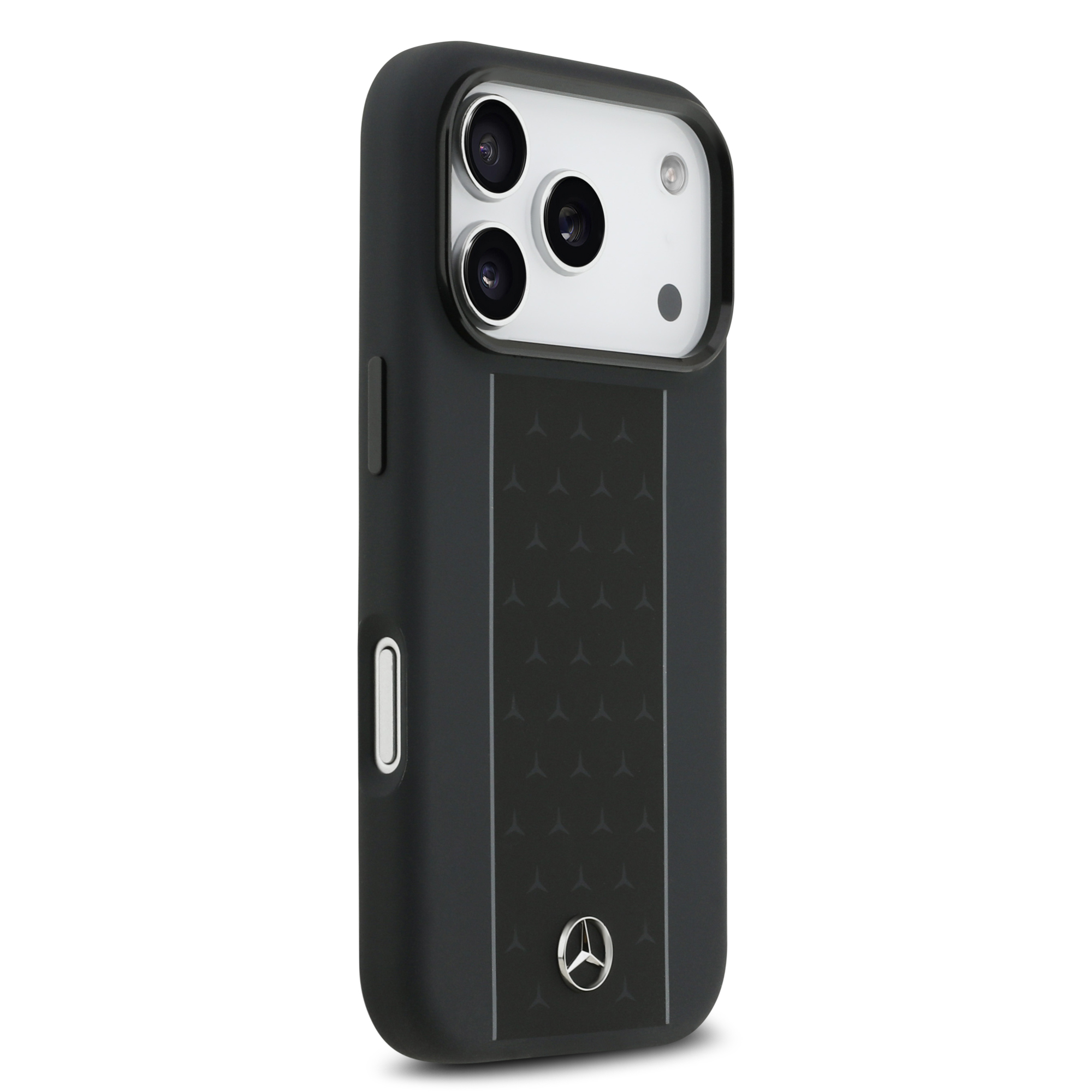 iPhone 17 Pro - MERCEDES BENZ Silicone Case Vertical Stripes Black — estuche (foto 4 de 5)