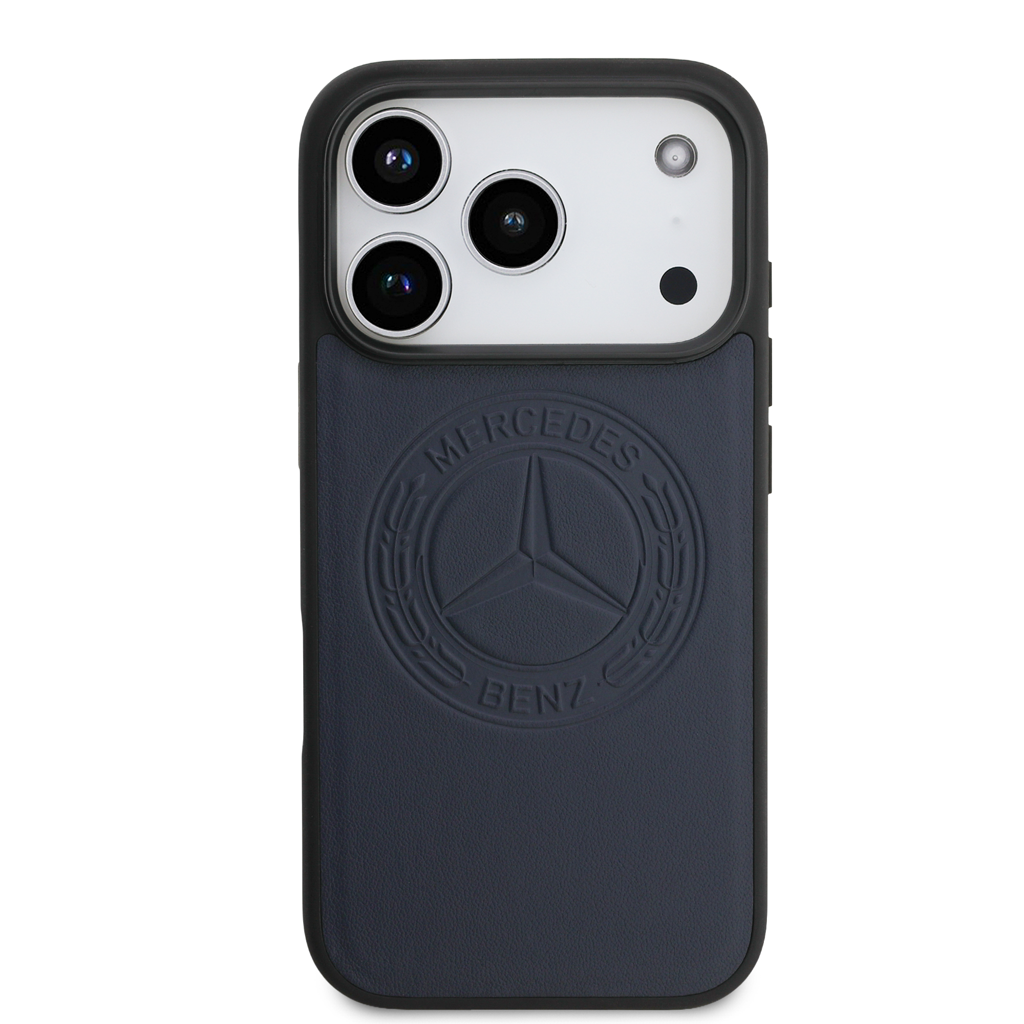 iPhone 17 Pro - MERCEDES BENZ Leather Vintage Logo Blue