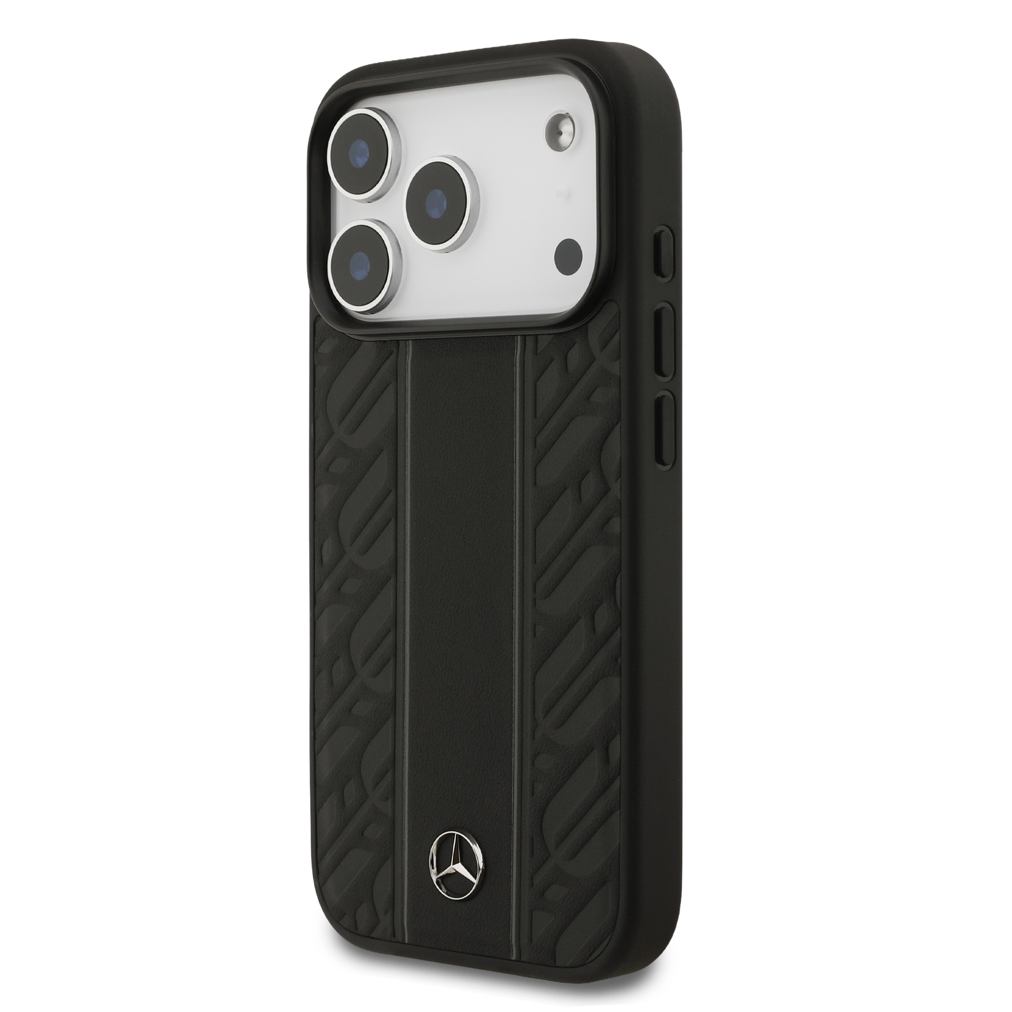 iPhone 17 Pro - MERCEDES BENZ Leather Laurel Leaves Black — estuche (foto 2 de 5)