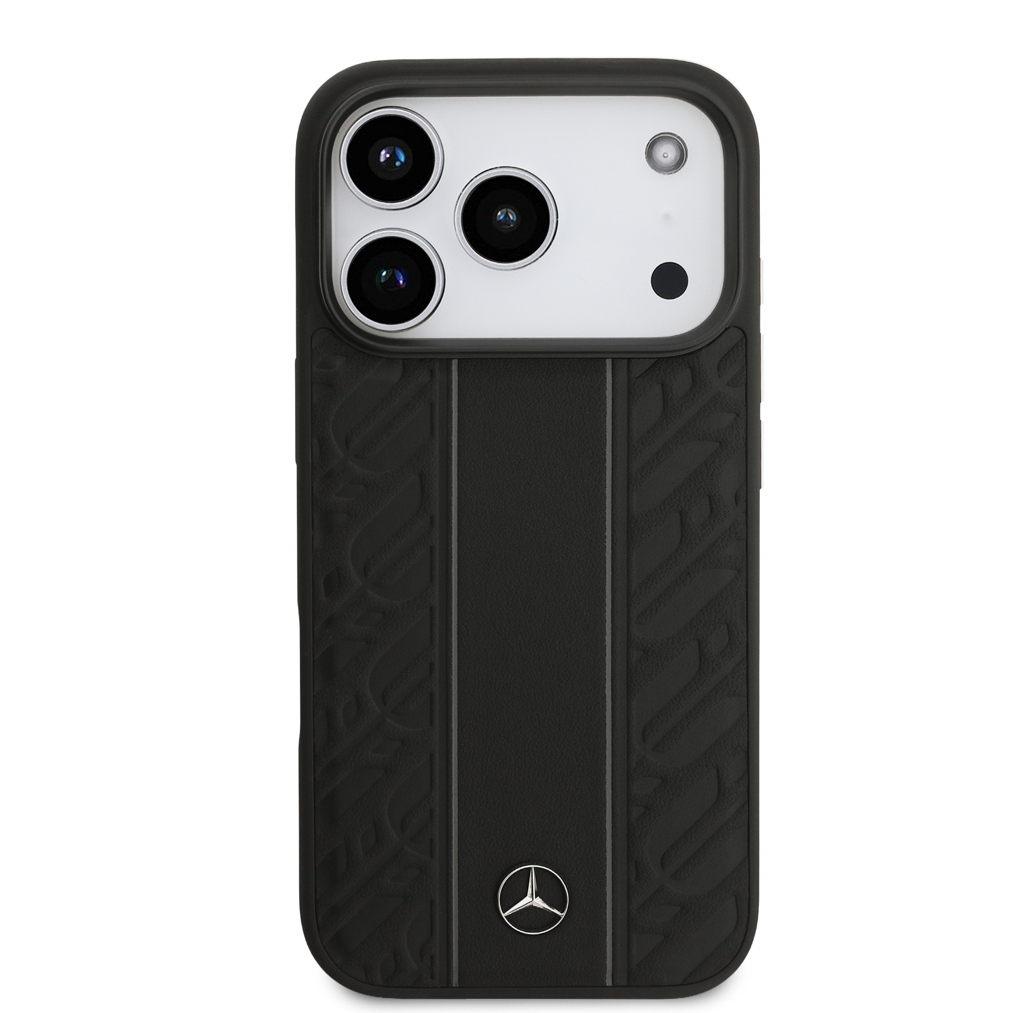 iPhone 17 Pro - MERCEDES BENZ Leather Laurel Leaves Black — estuche (foto 3 de 5)