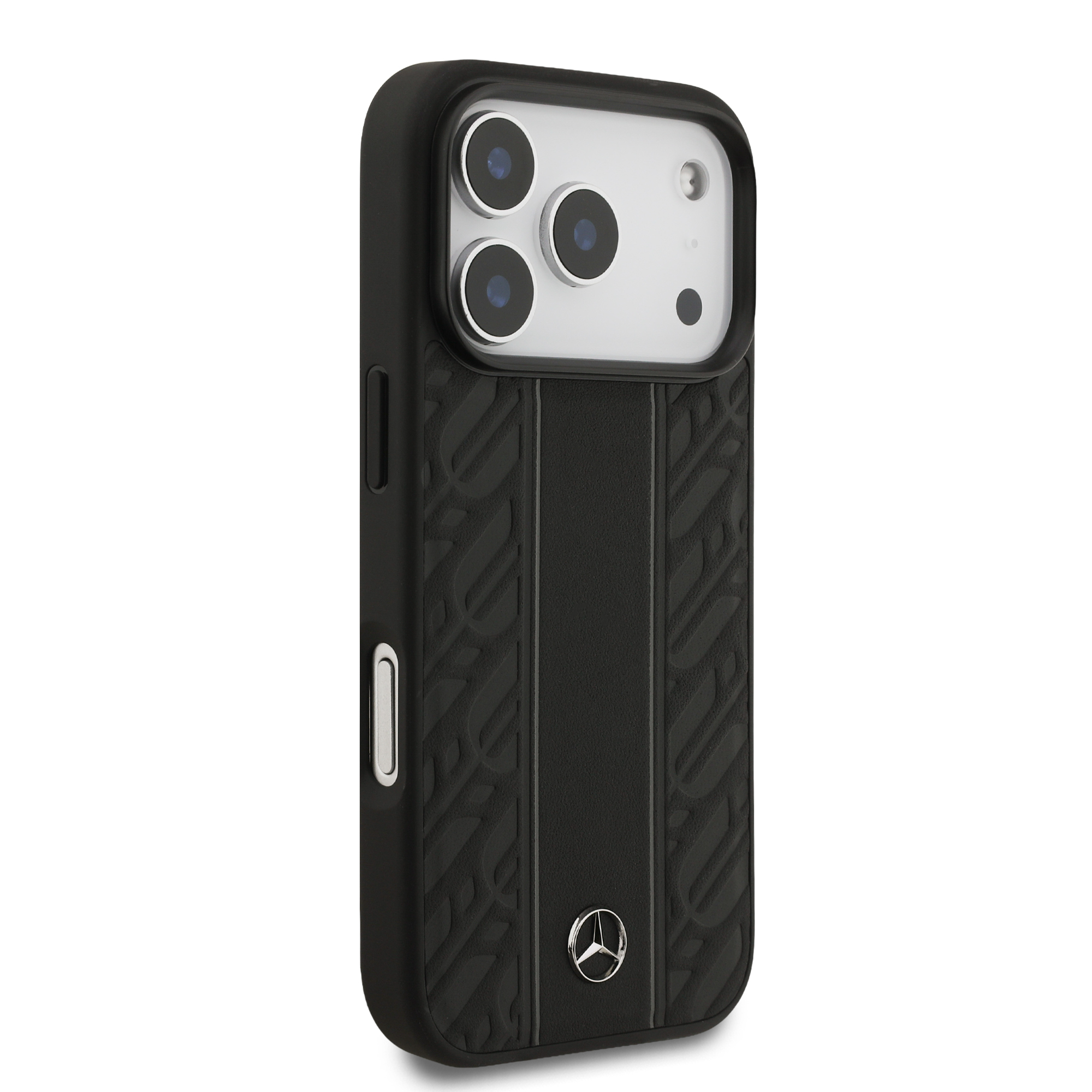 iPhone 17 Pro - MERCEDES BENZ Leather Laurel Leaves Black — estuche (foto 4 de 5)