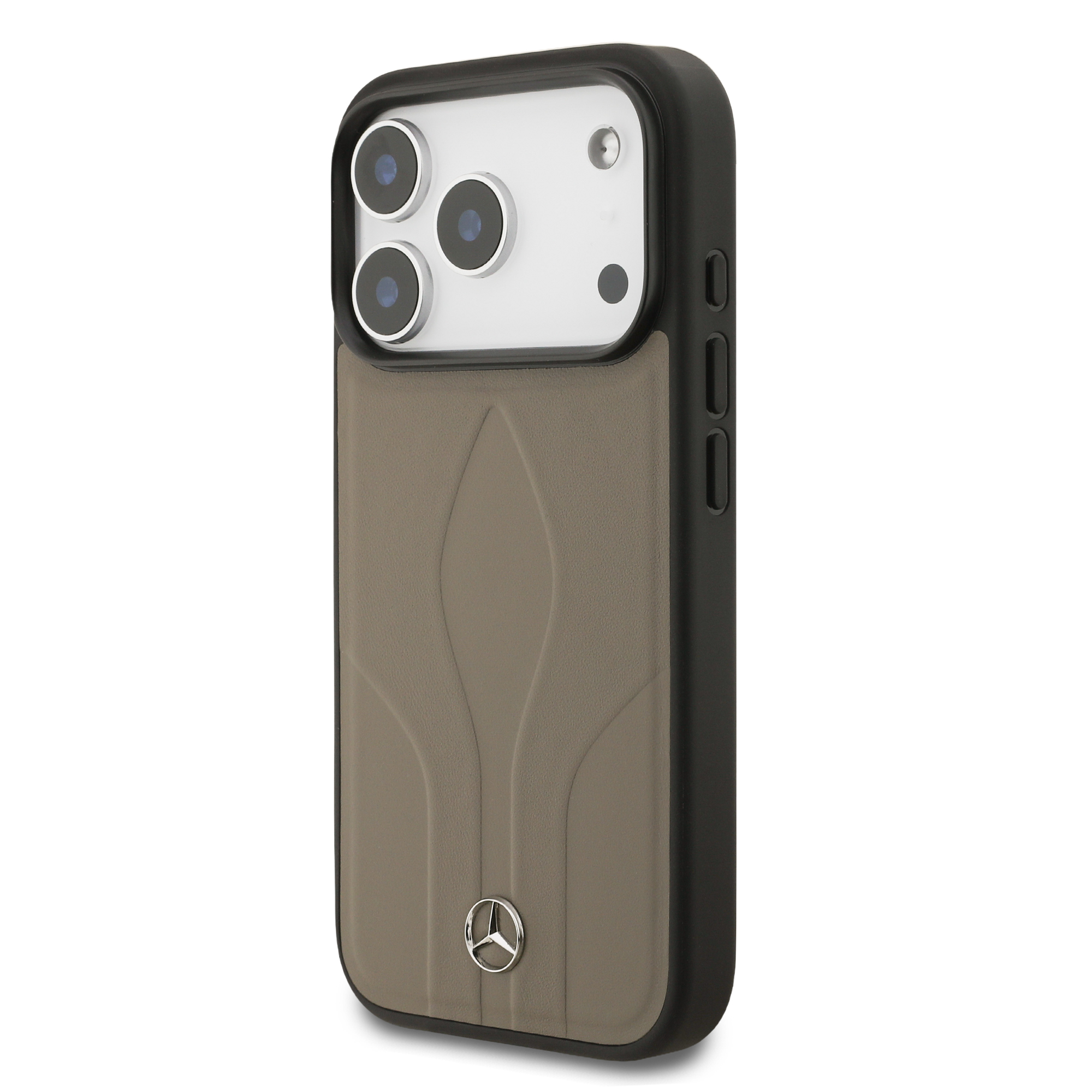 iPhone 17 Pro - MERCEDES BENZ Leather The Move Taupe — estuche (foto 3 de 8)