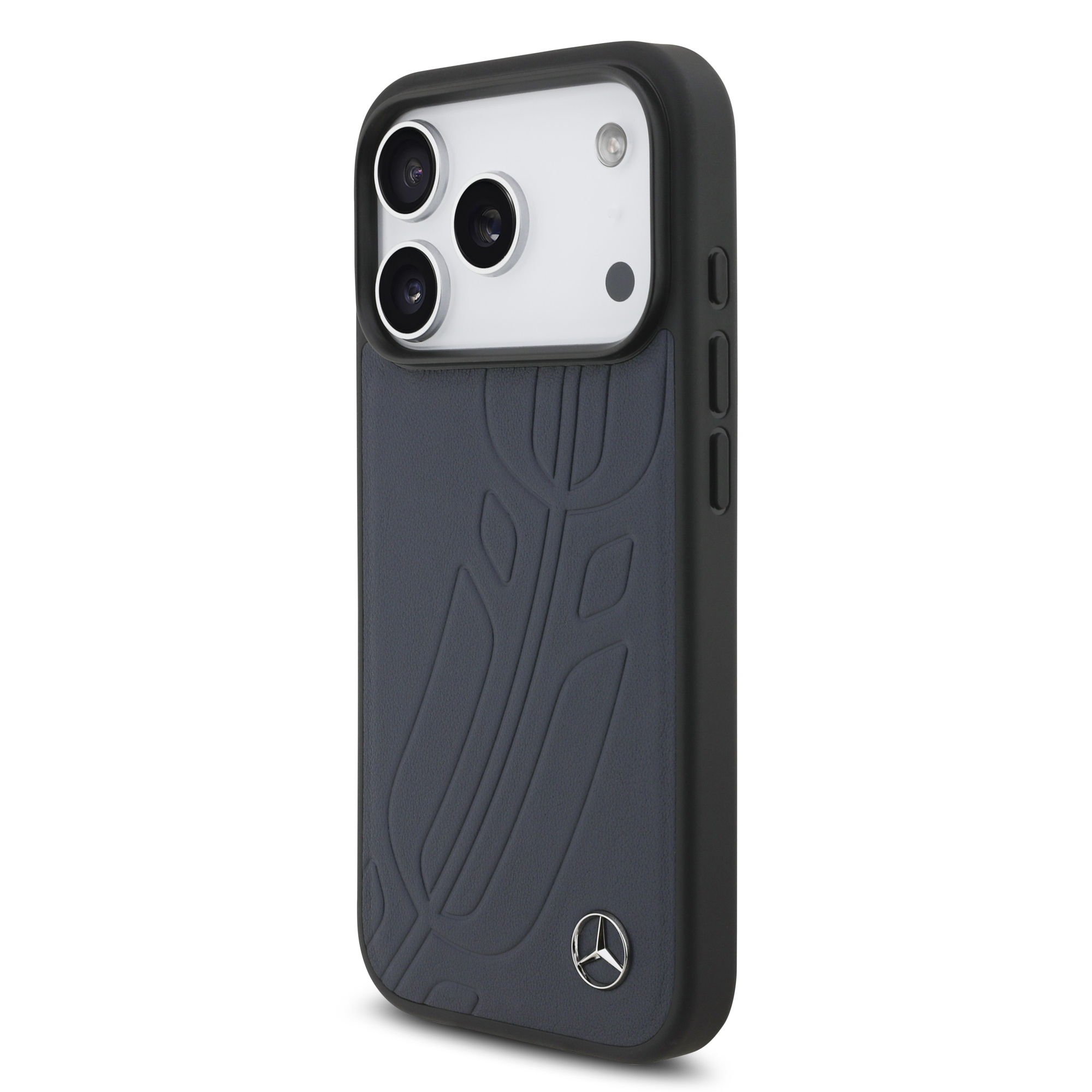 iPhone 17 Pro - MERCEDES BENZ Leather Large Laurel Leaves Blue — estuche (foto 3 de 8)